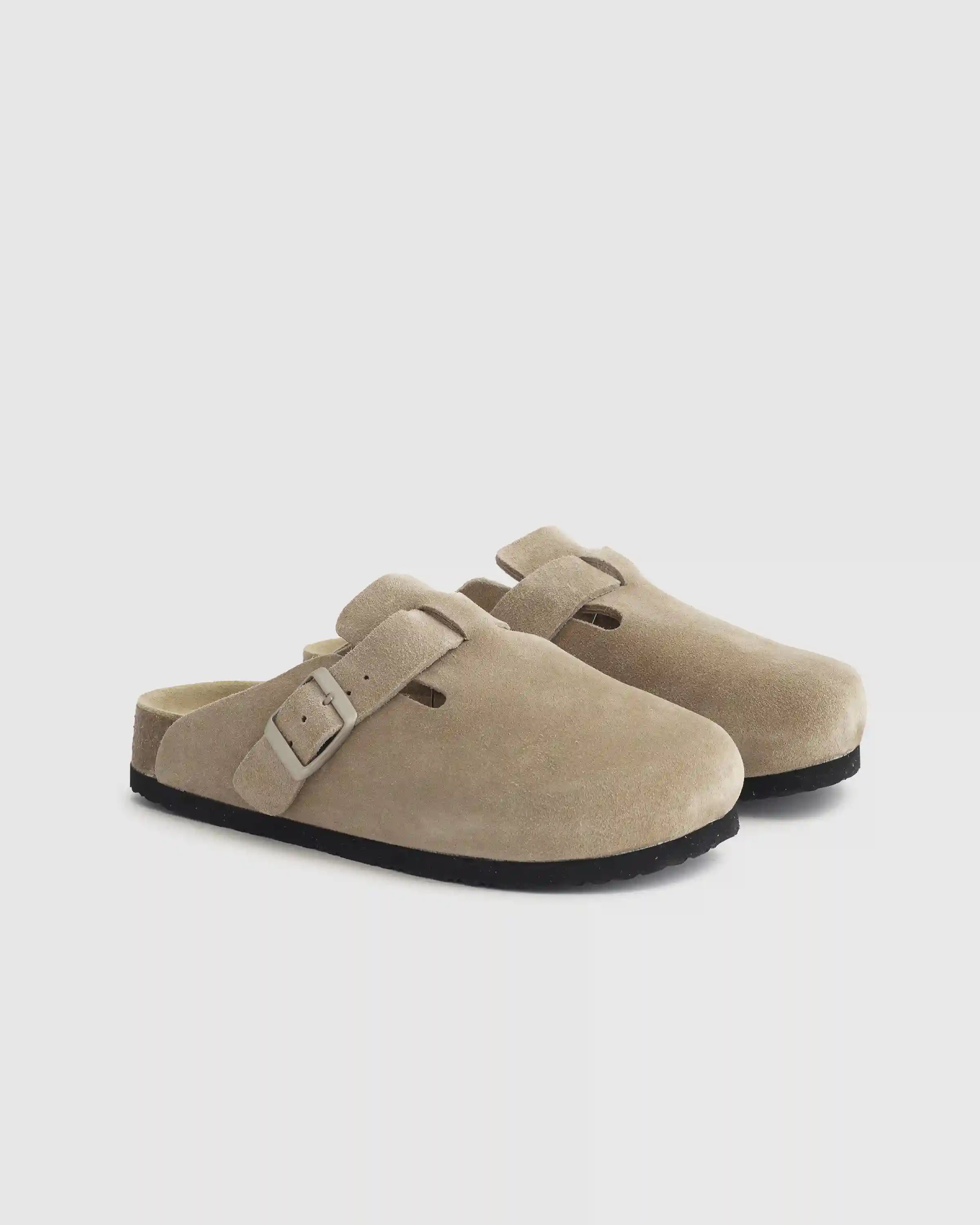 Water Repellent Suede Clog Mule