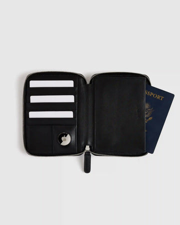 Nappa Leather RFID Zip Travel Wallet