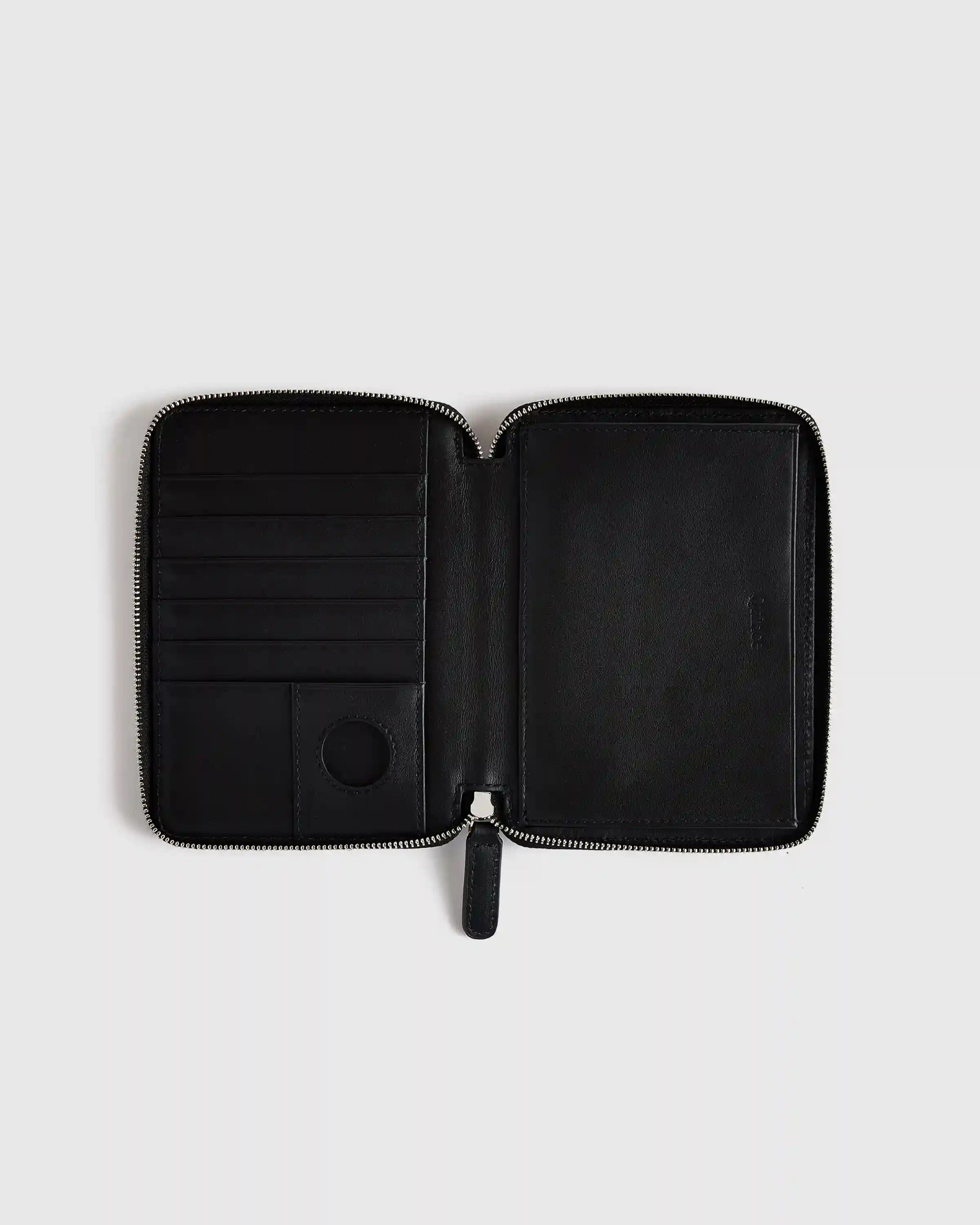 Nappa Leather RFID Zip Travel Wallet