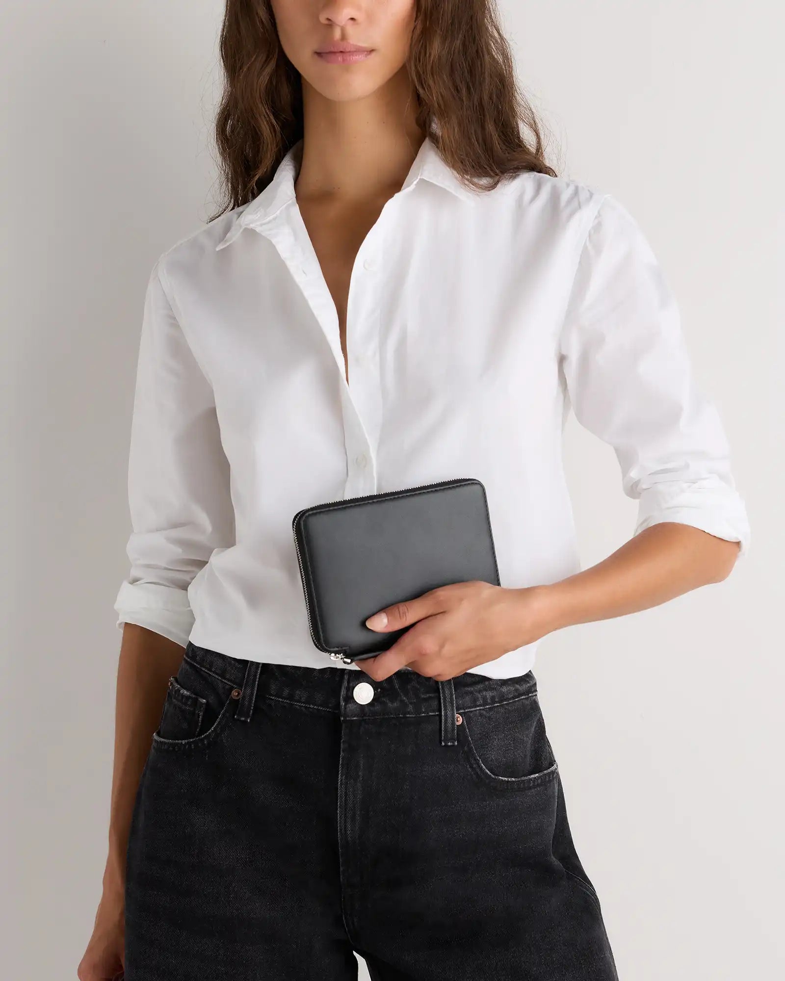 Nappa Leather RFID Zip Travel Wallet