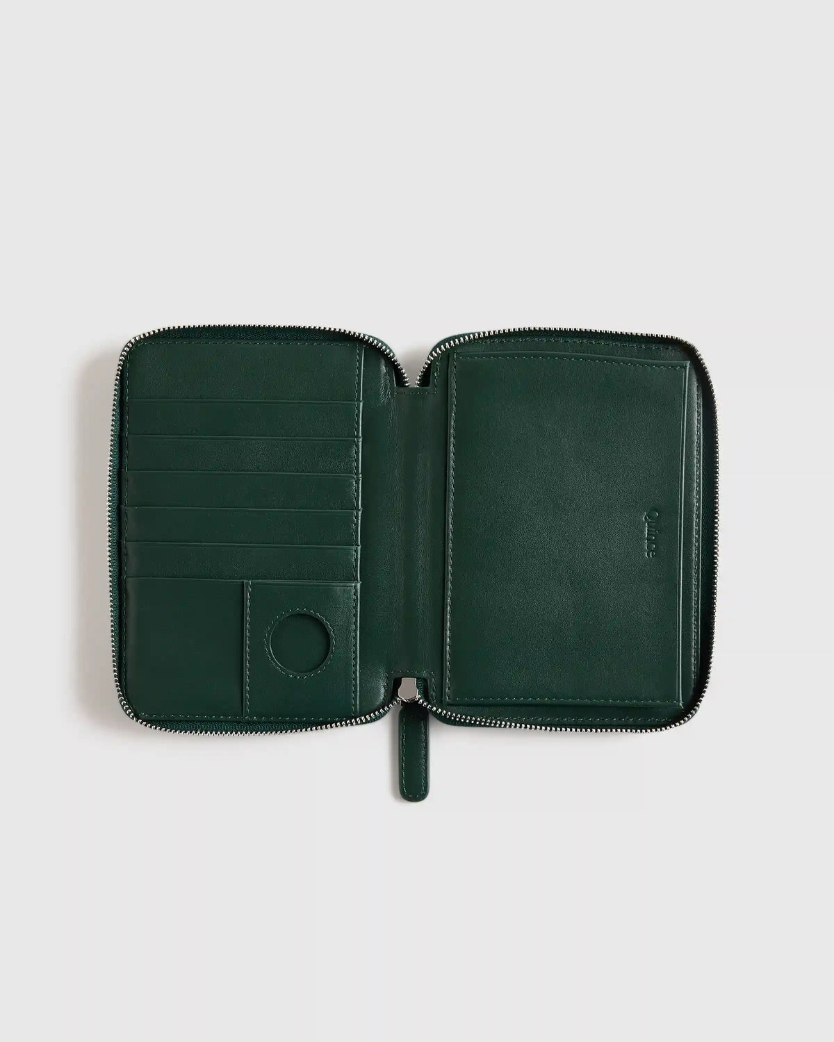 Nappa Leather RFID Zip Travel Wallet