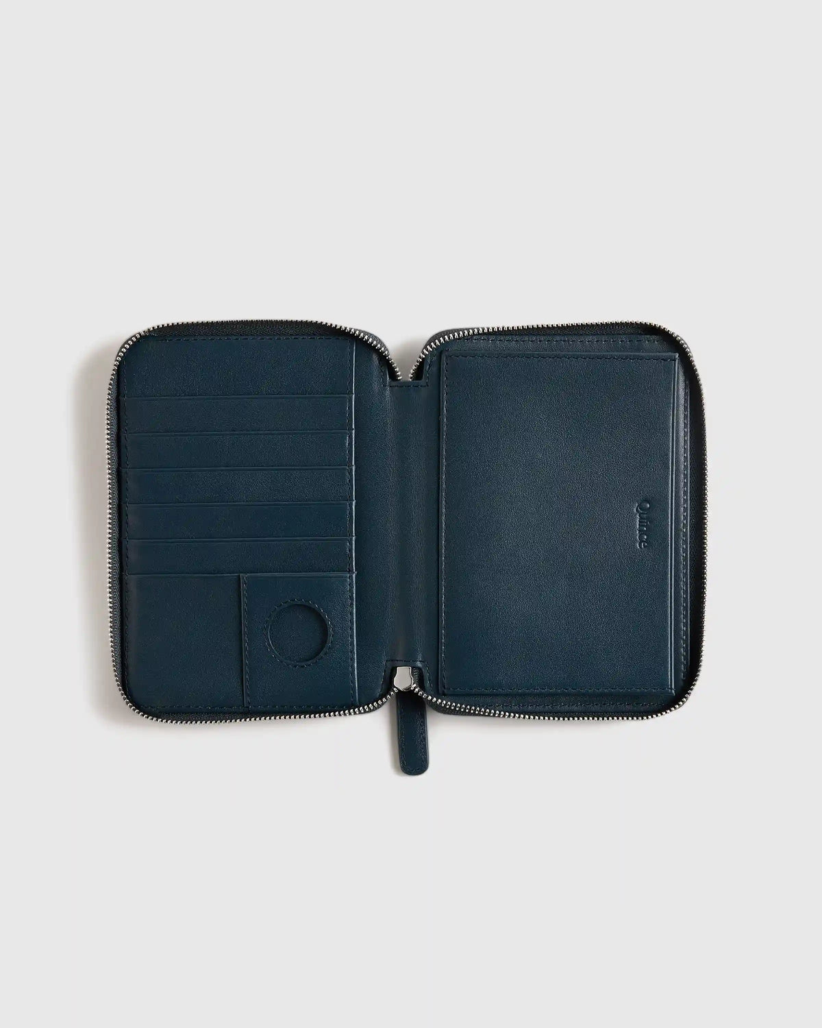 Nappa Leather RFID Zip Travel Wallet