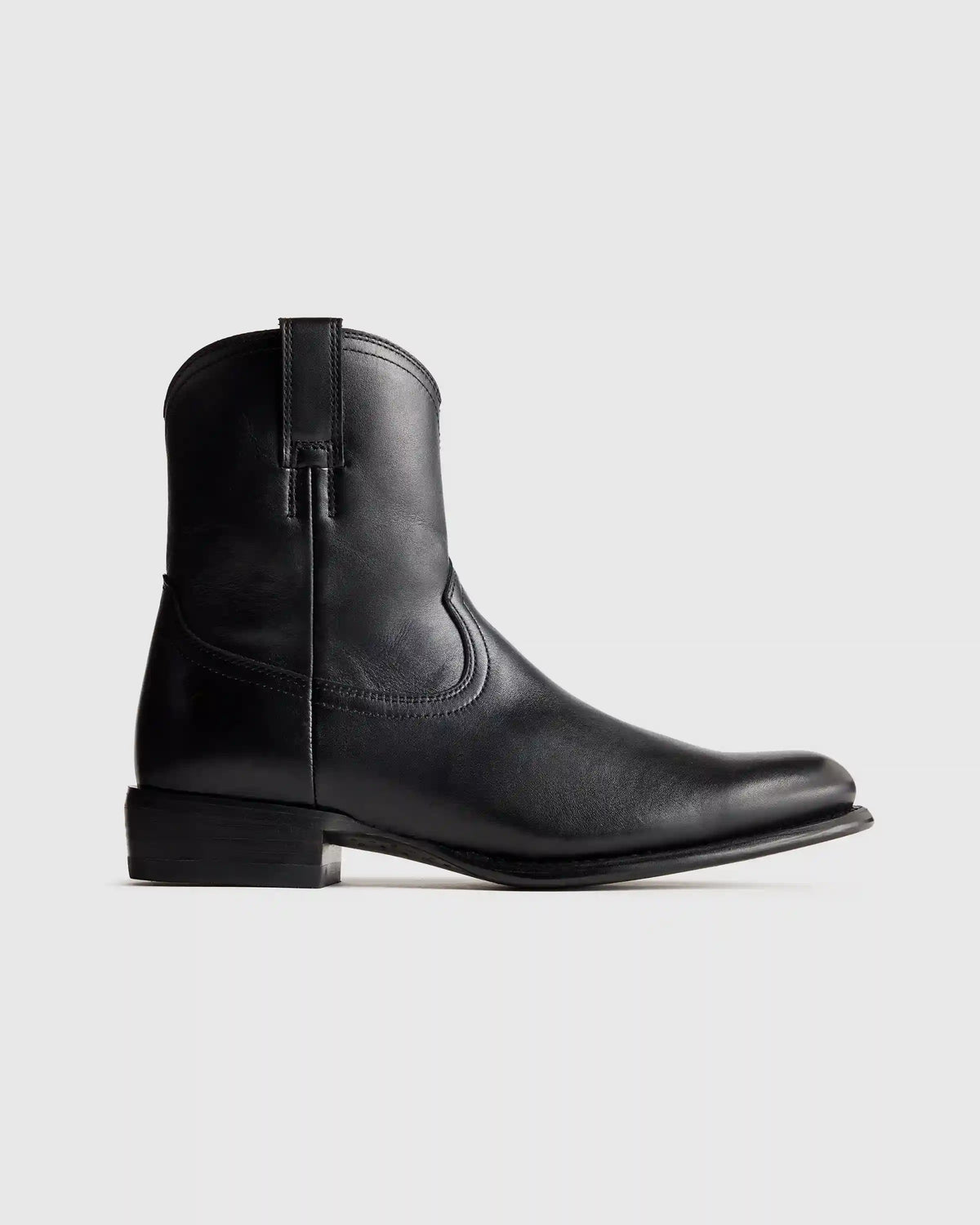 Crafted Leather Western Zip Boot