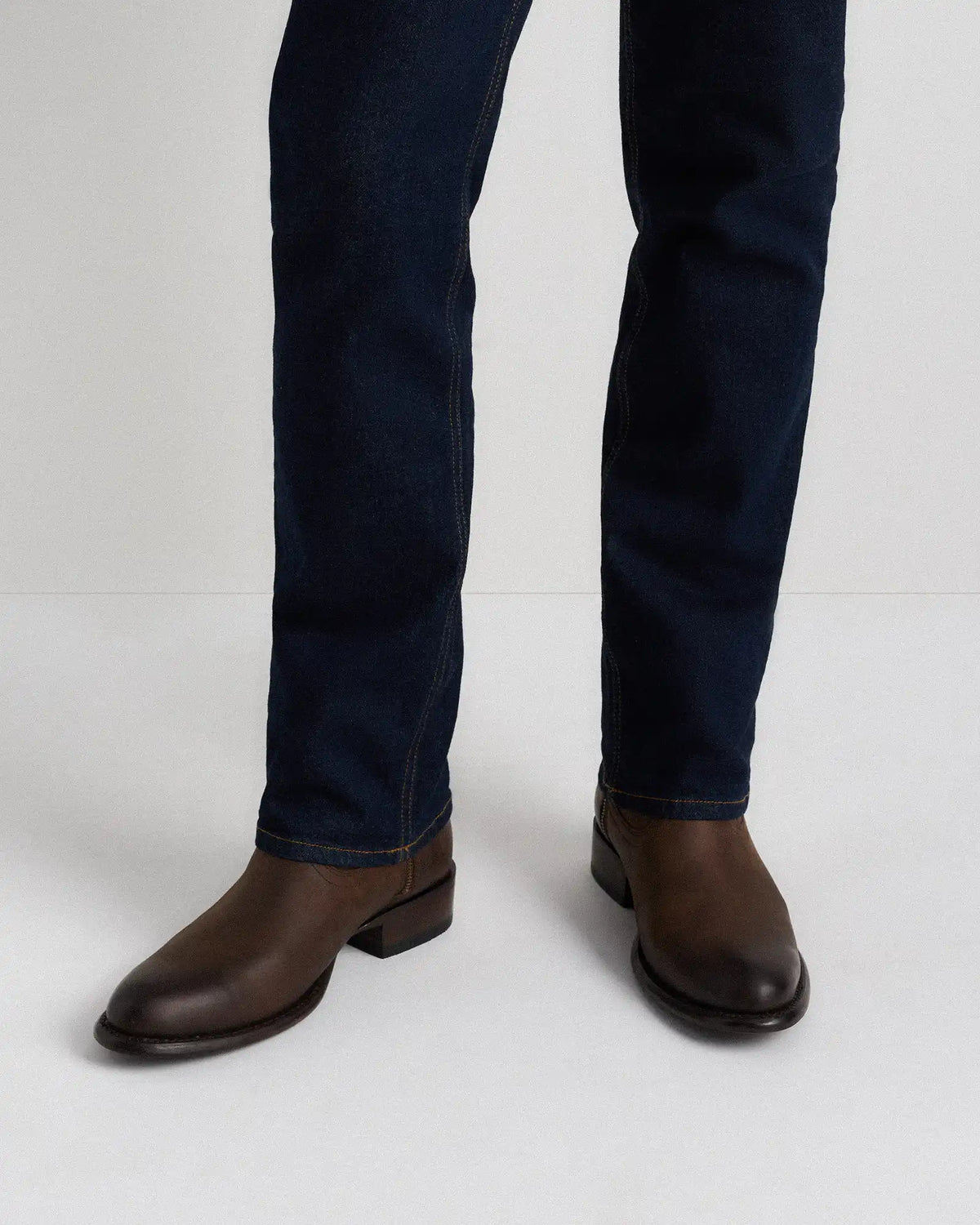 Crafted Leather Western Zip Boot