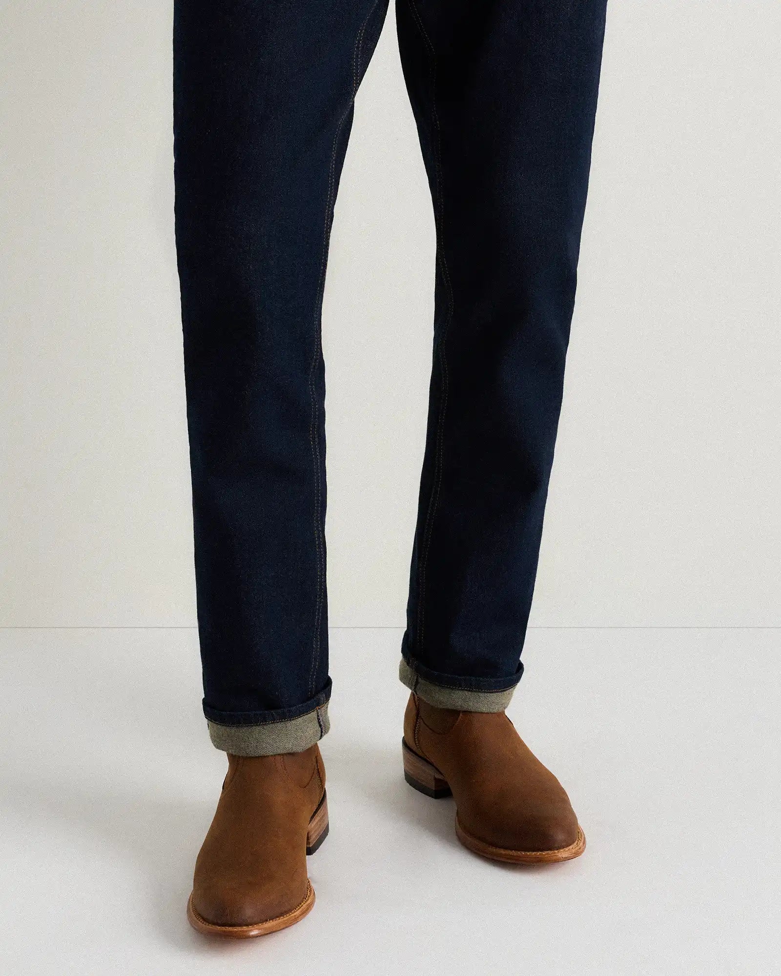 Crafted Leather Western Zip Boot