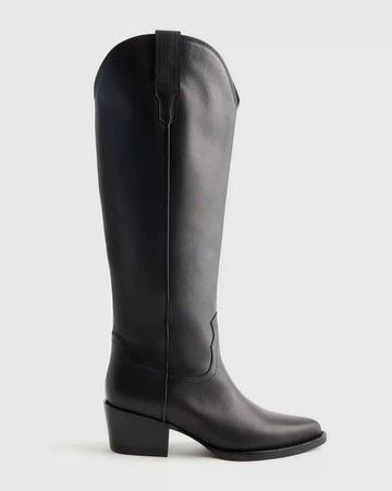 Italian Leather Tall Western Boots