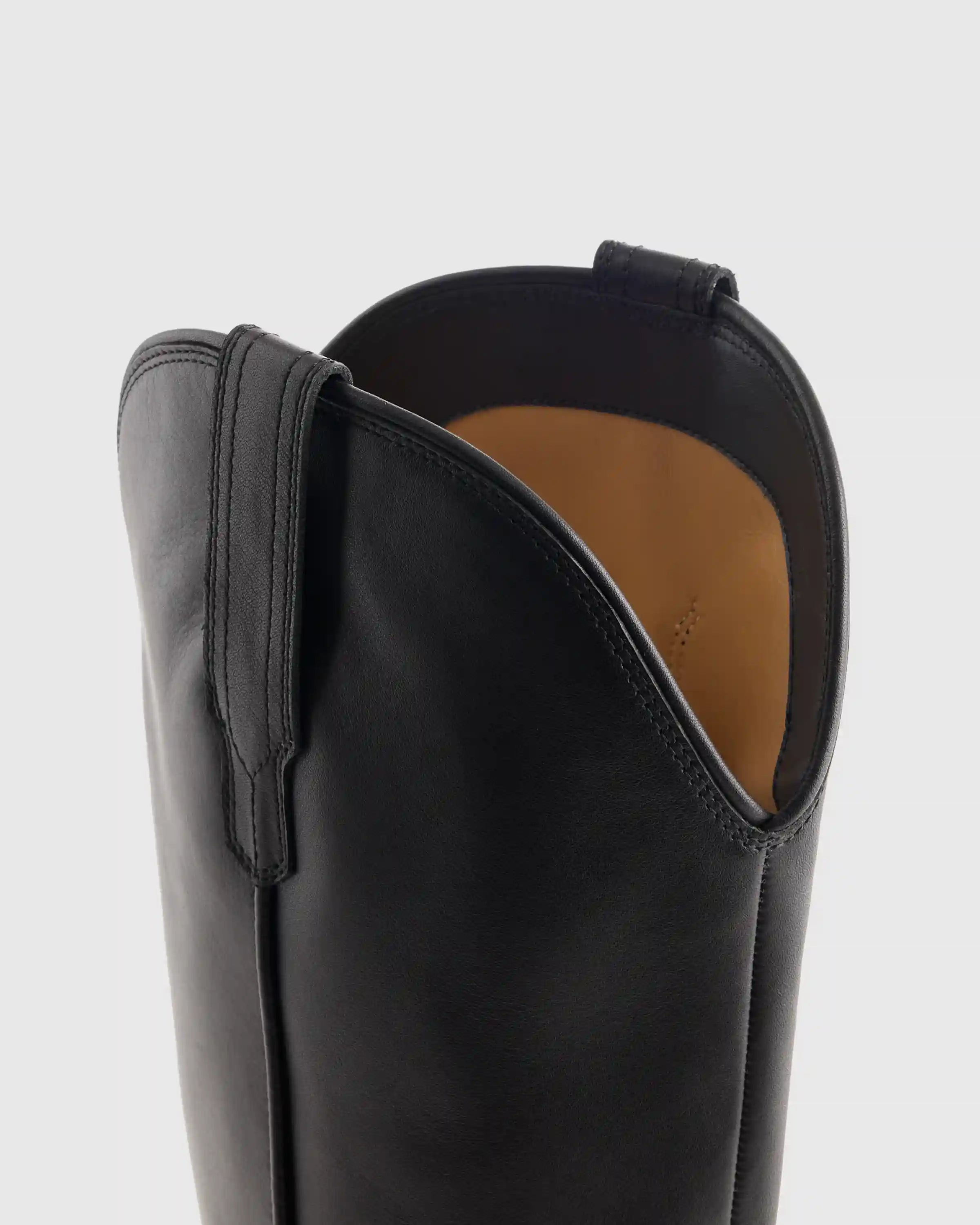Italian Leather Tall Western Boots