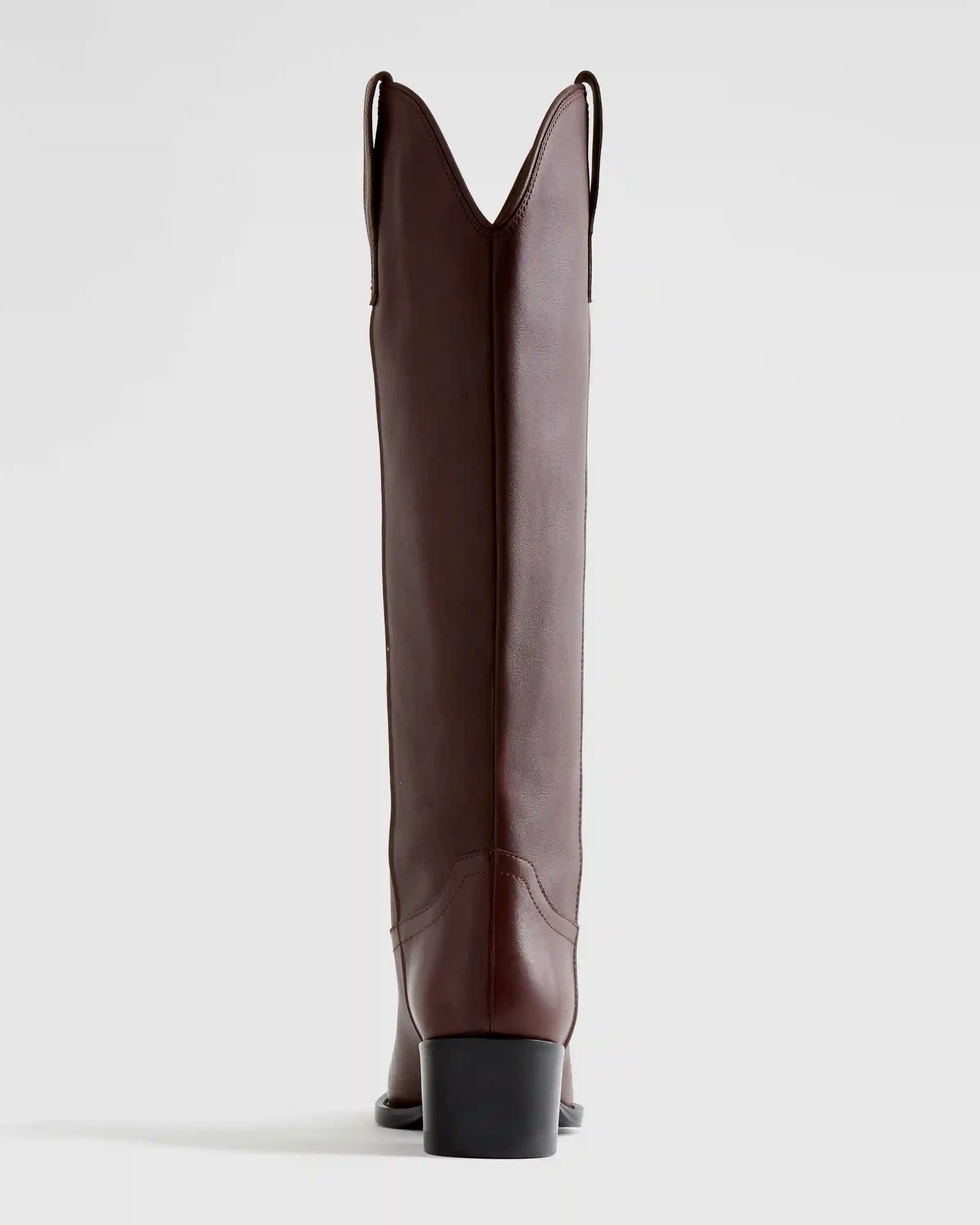 Italian Leather Tall Western Boots