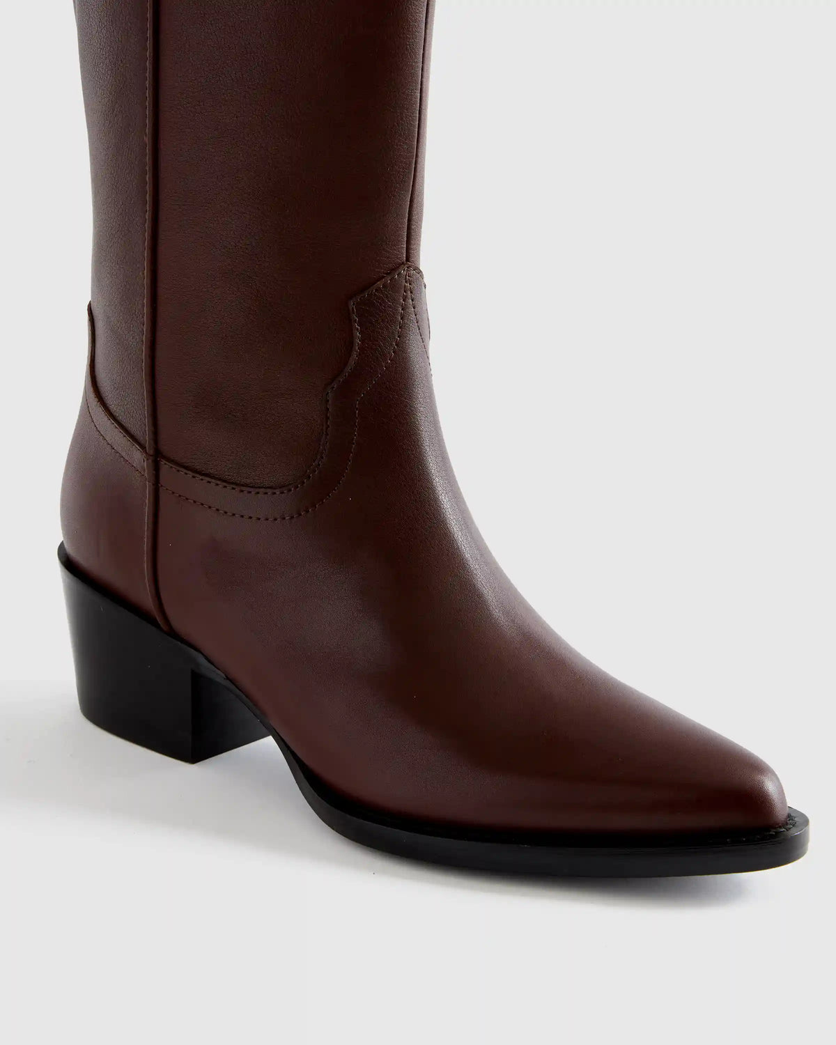Italian Leather Tall Western Boots