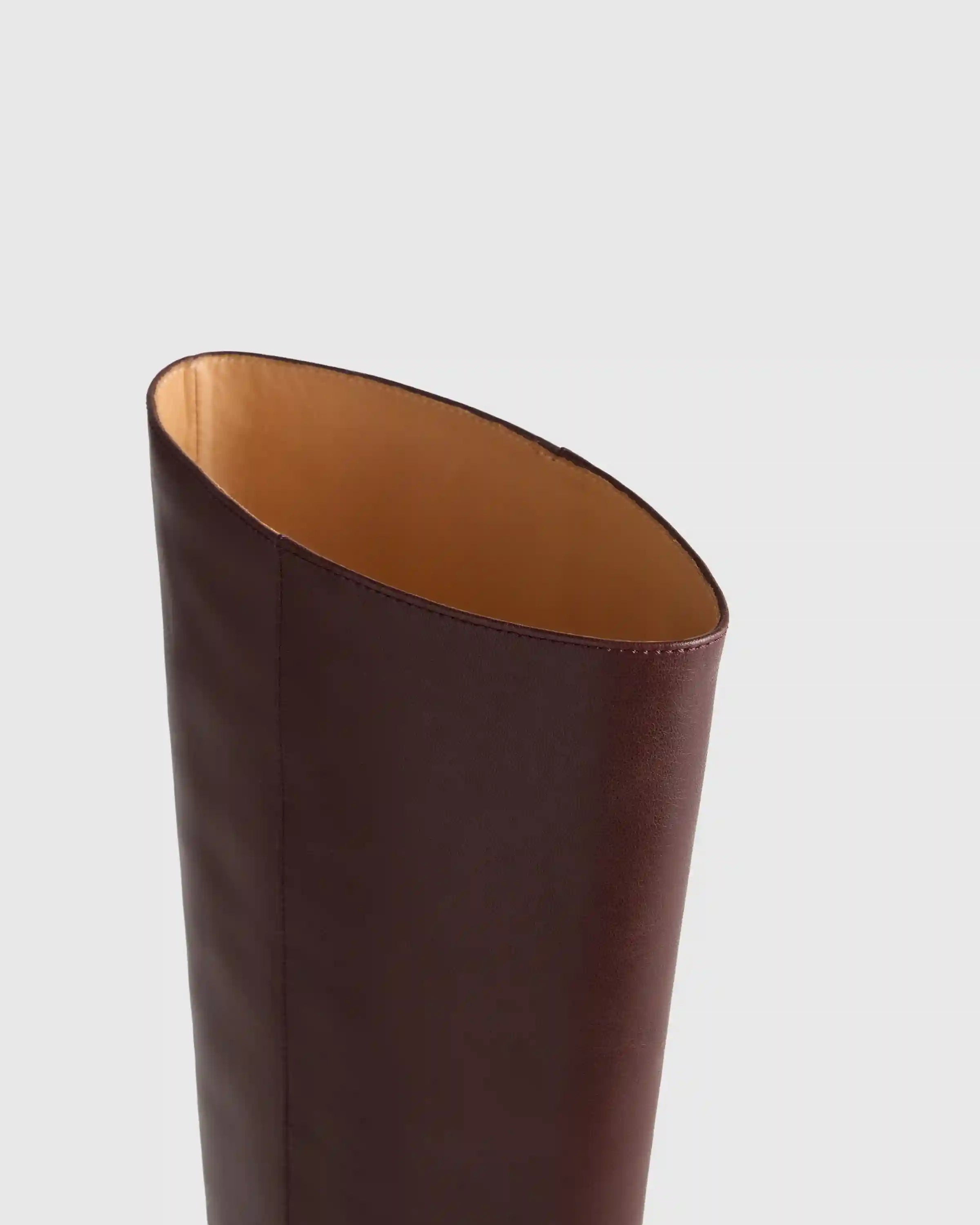 Italian Leather Tall Kitten Heel Boots