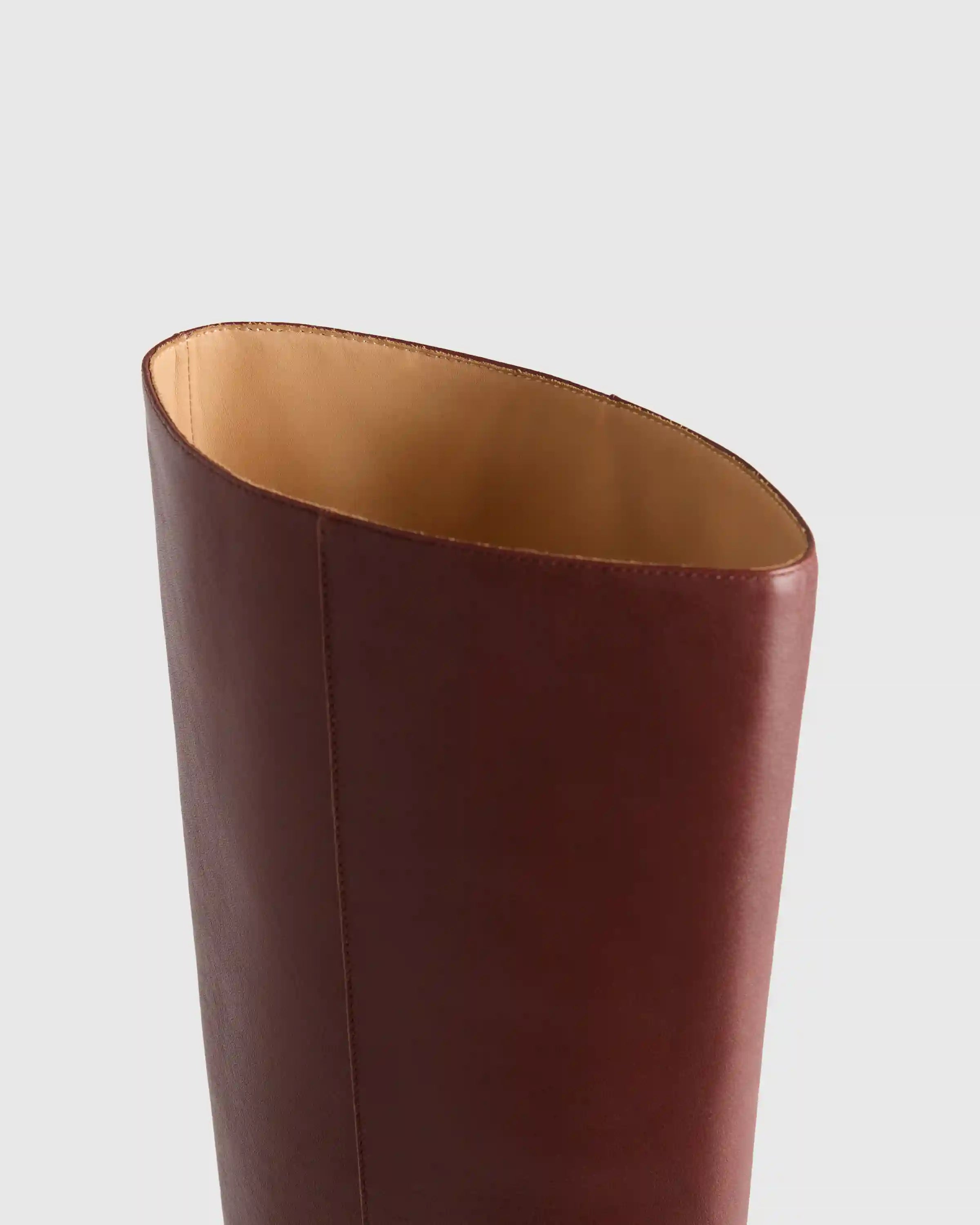 Italian Leather Tall Kitten Heel Boots