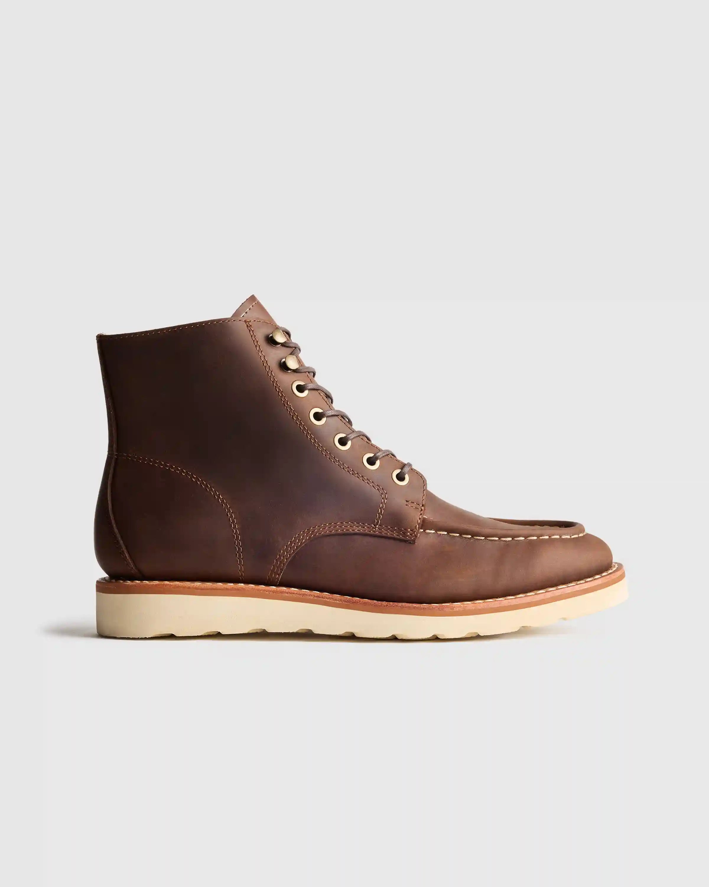 Crafted Leather Moc Toe Boot