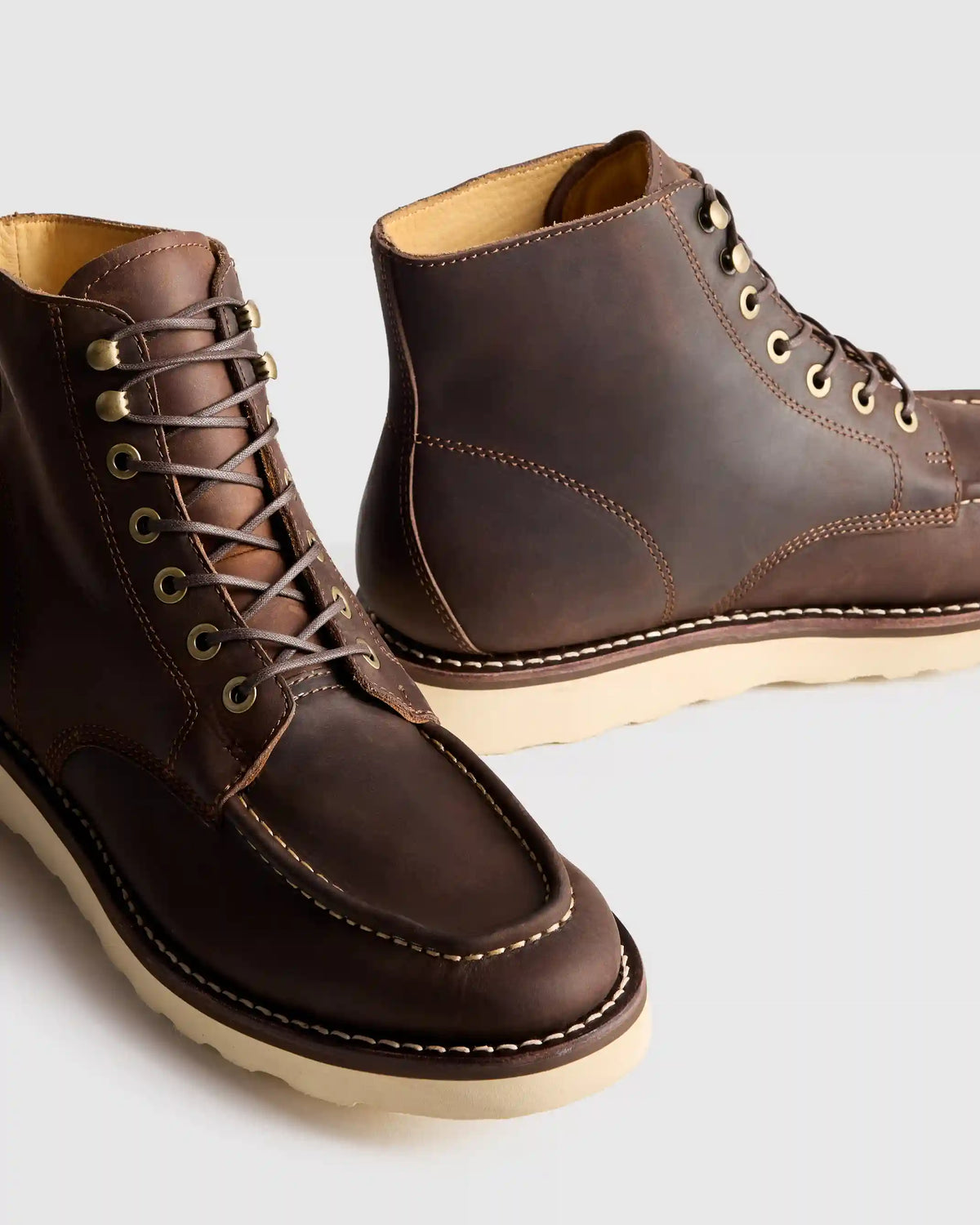 Crafted Leather Moc Toe Boot