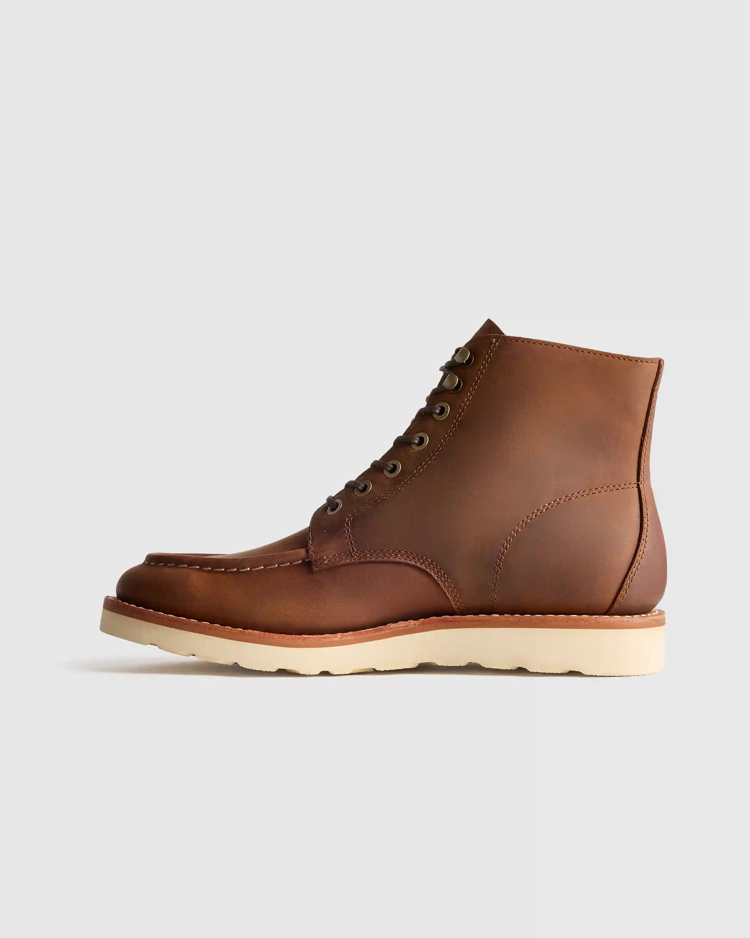 Crafted Leather Moc Toe Boot