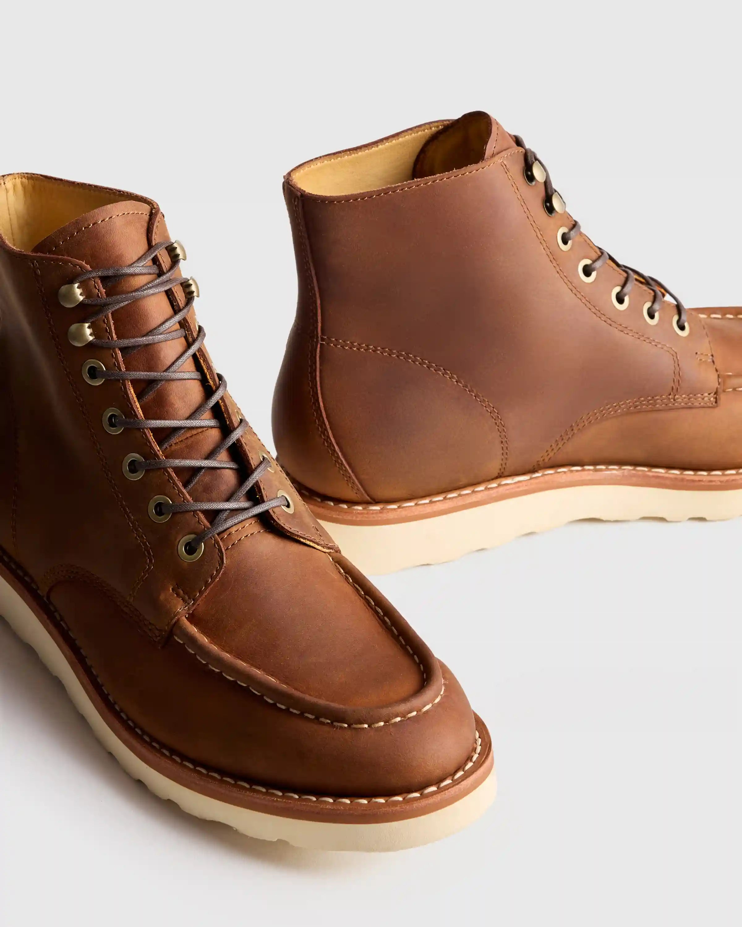 Crafted Leather Moc Toe Boot