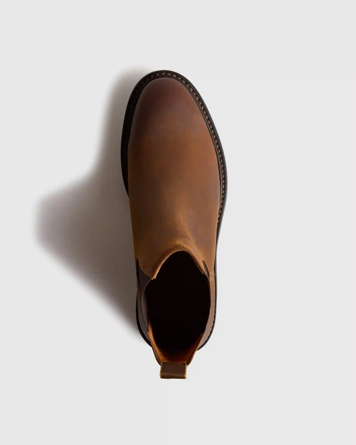 Rugged Leather Lug Sole Chelsea Boot