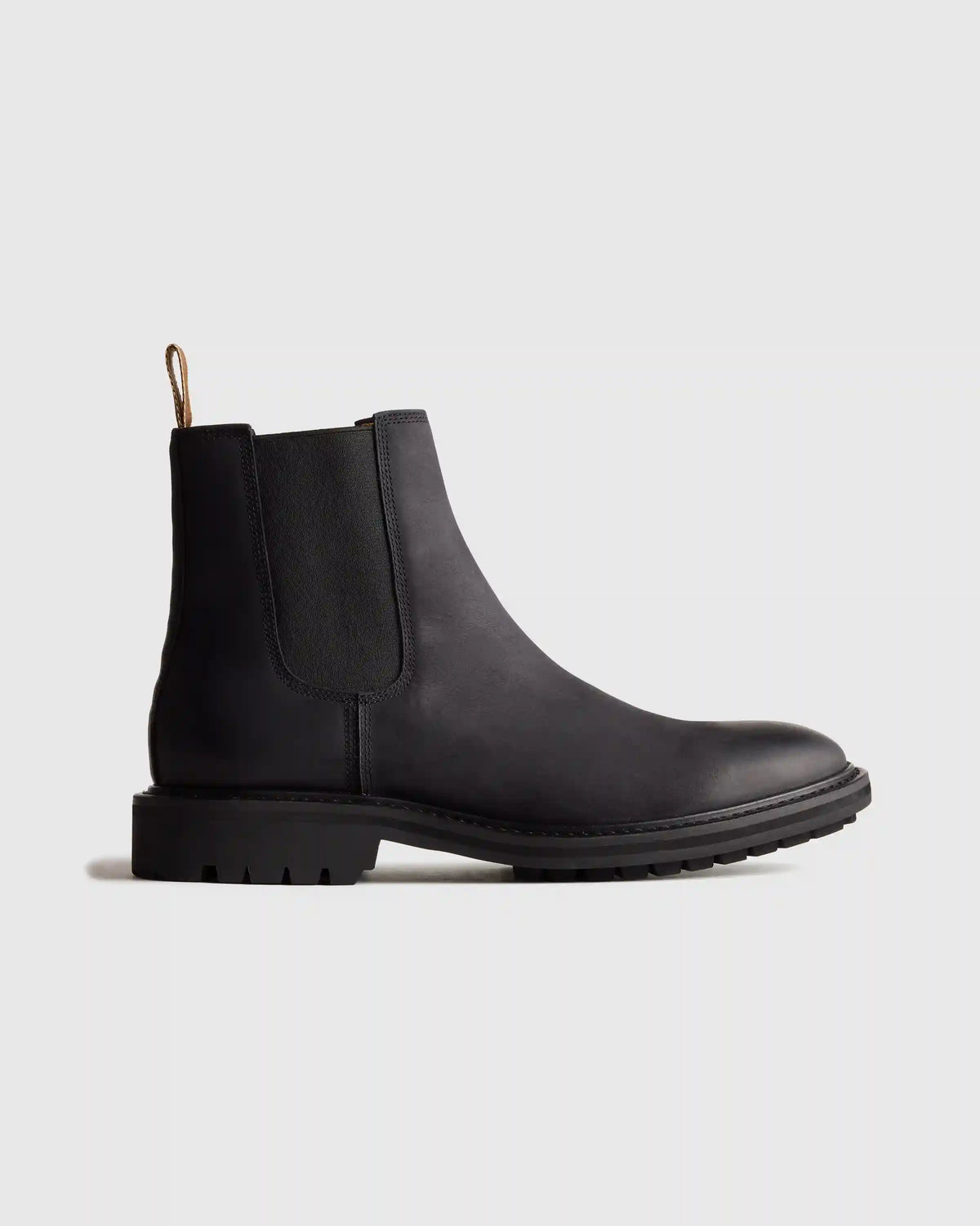Rugged Leather Lug Sole Chelsea Boot