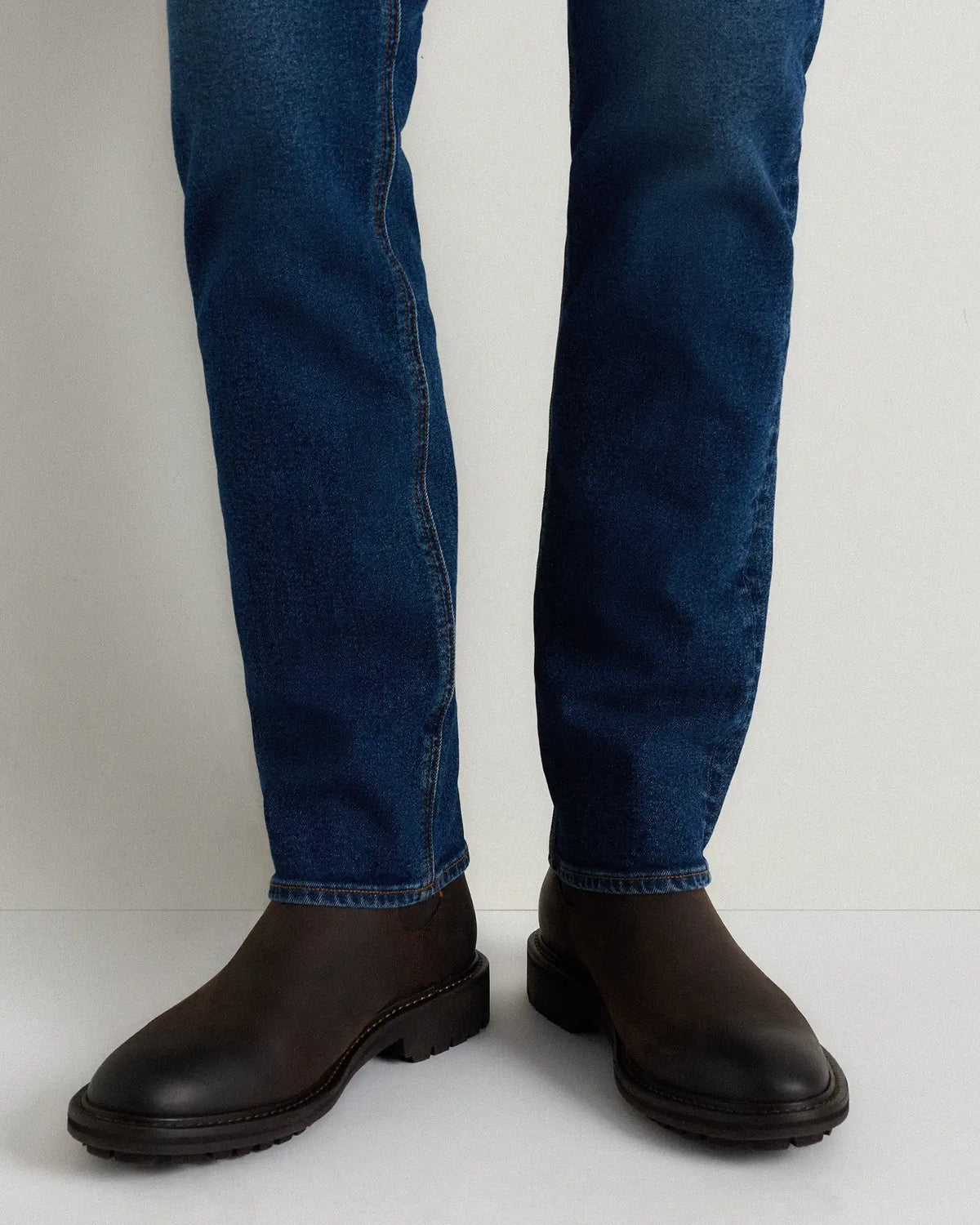 Rugged Leather Lug Sole Chelsea Boot