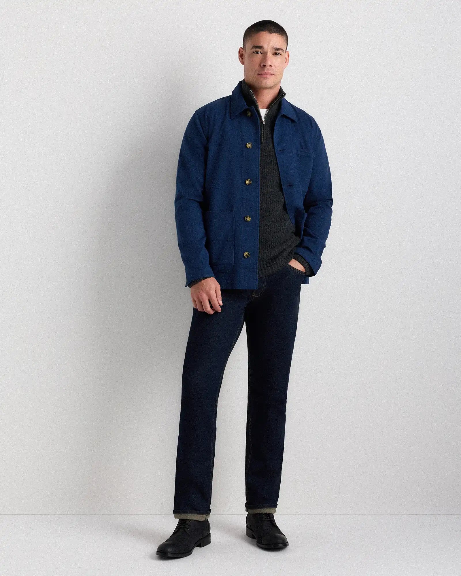 Crafted Leather Cap Toe Lace Up Boot