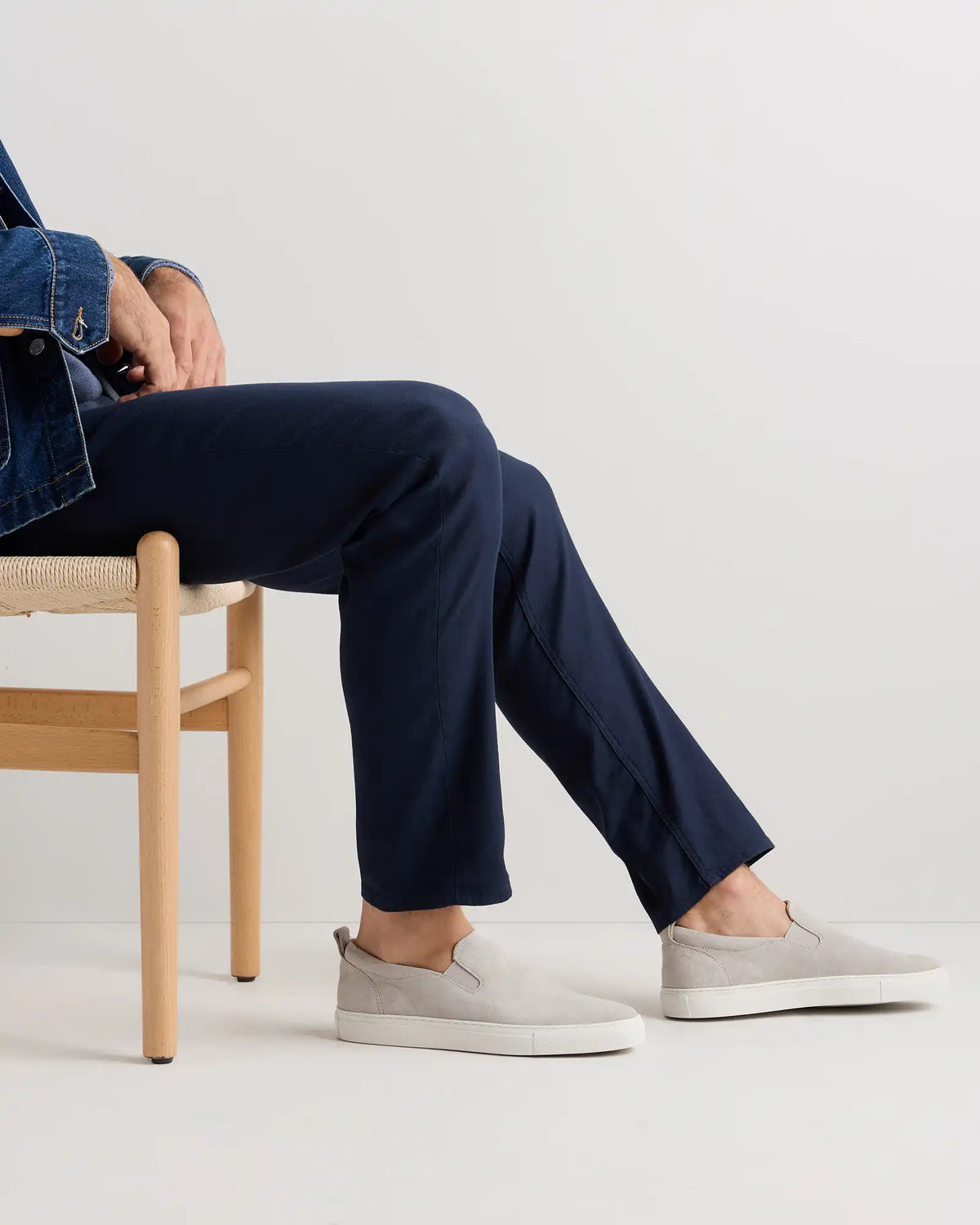 Italian Calfskin Suede Slip-On Sneaker
