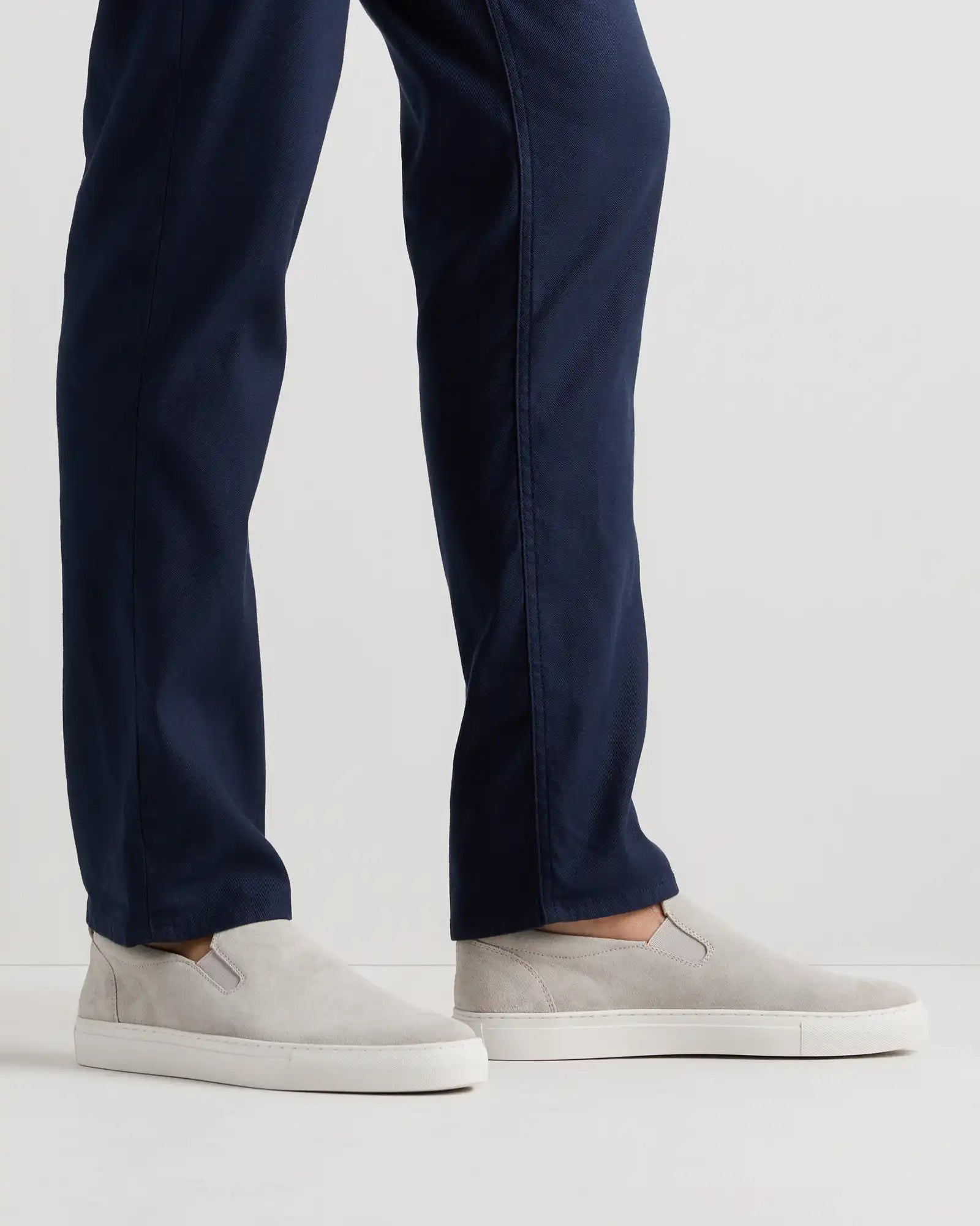Italian Calfskin Suede Slip-On Sneaker