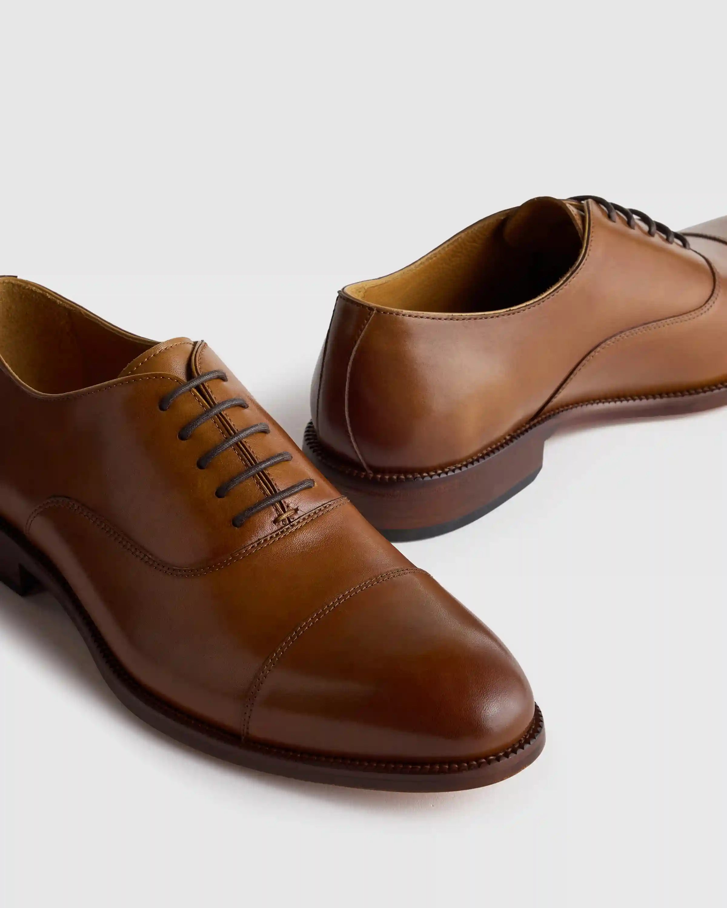Italian Leather Cap Toe Oxford