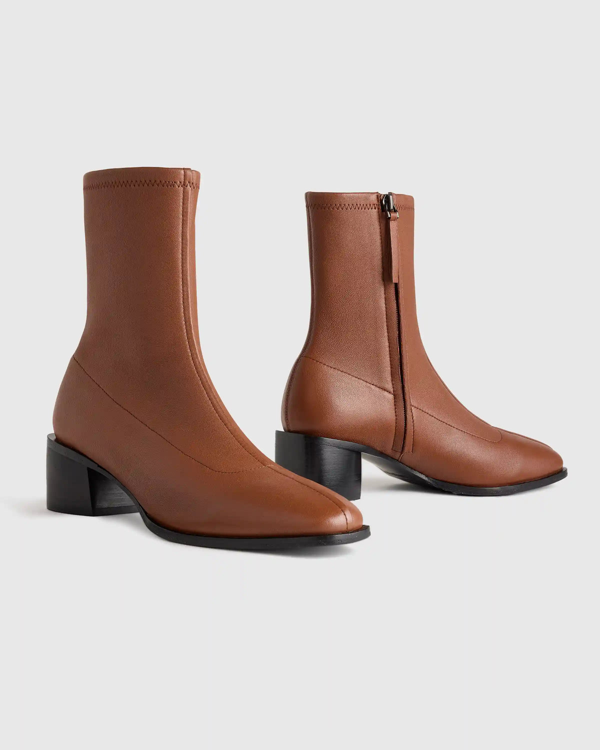 Italian Leather Stretch Sock Bootie