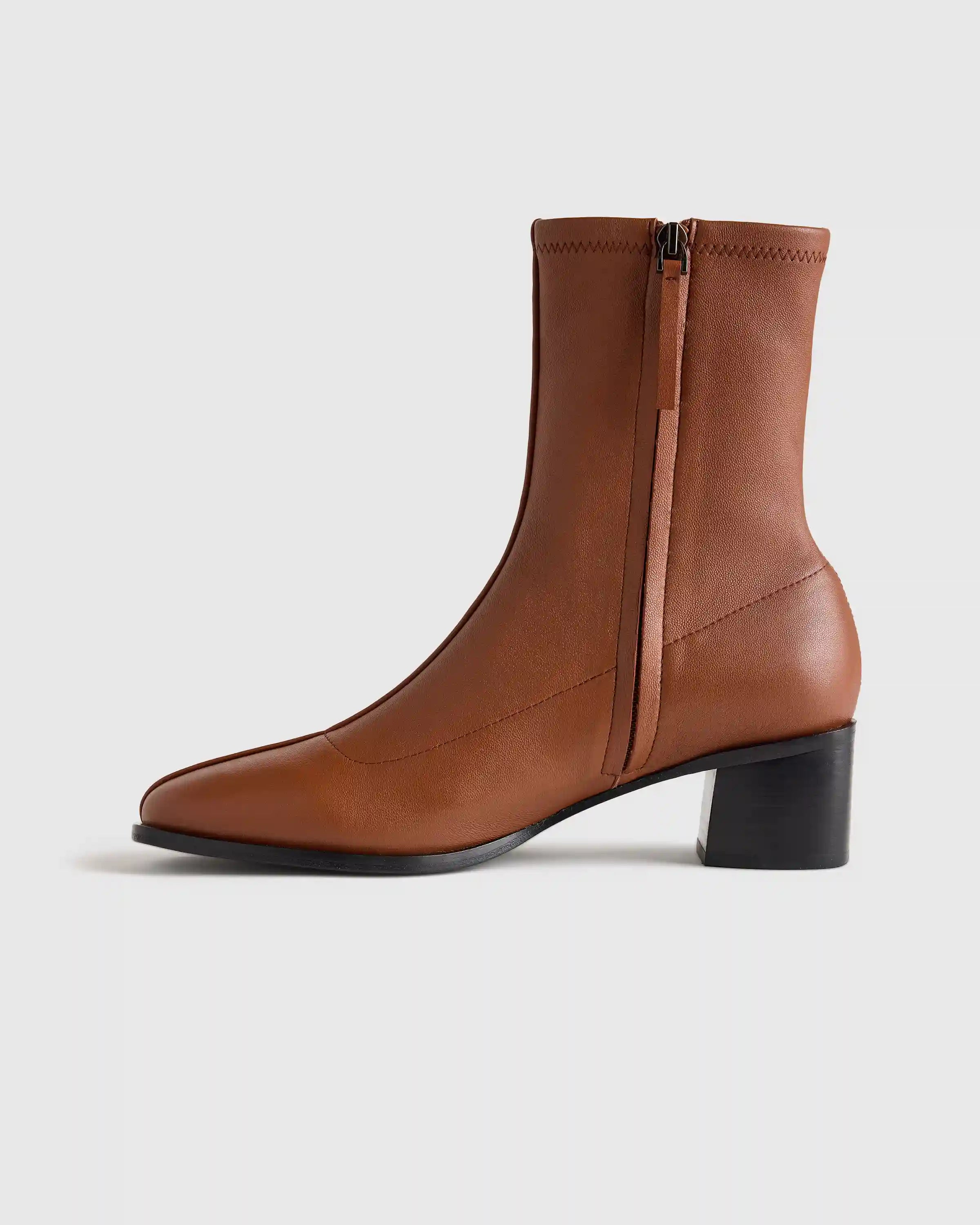 Italian Leather Stretch Sock Bootie