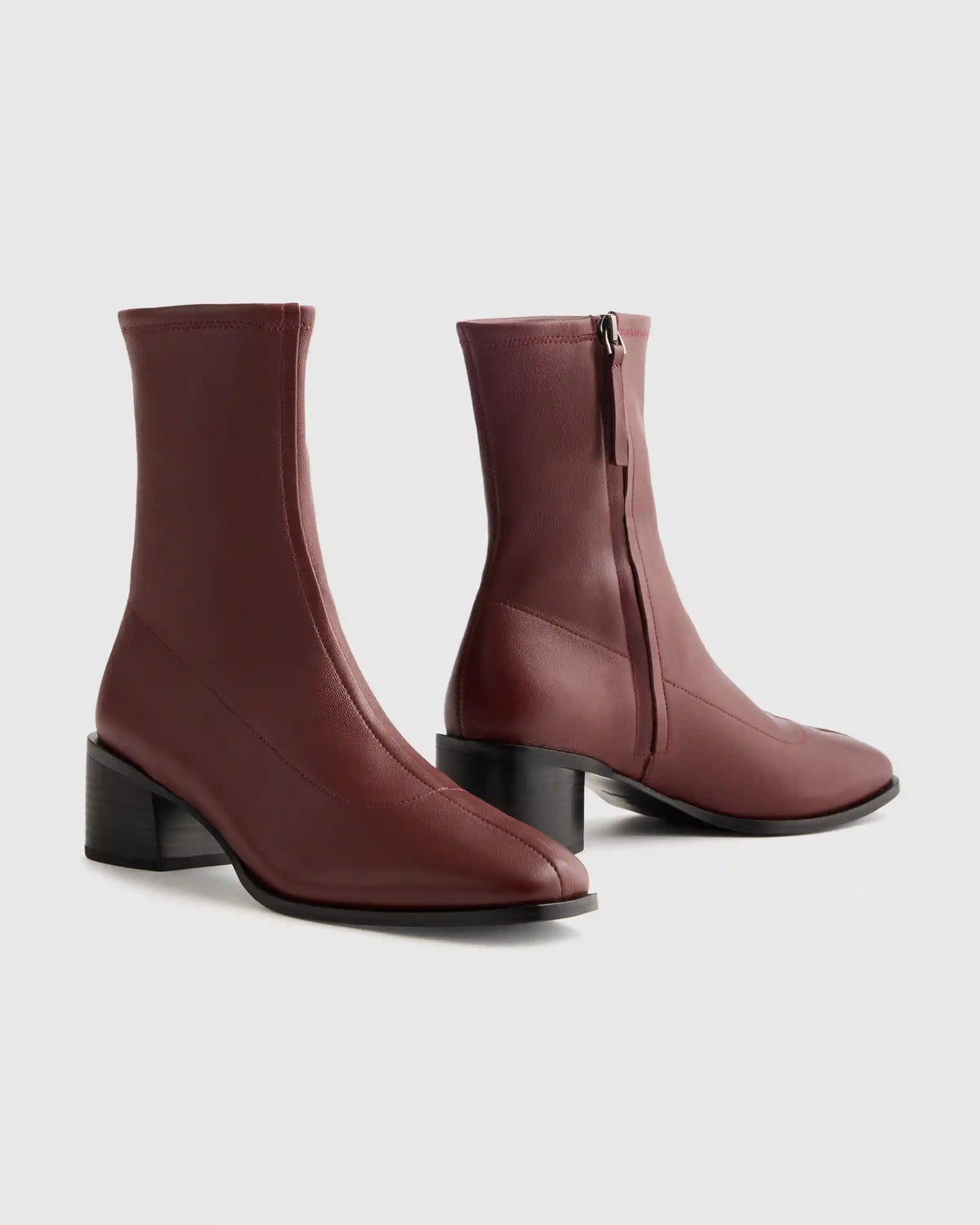 Italian Leather Stretch Sock Bootie