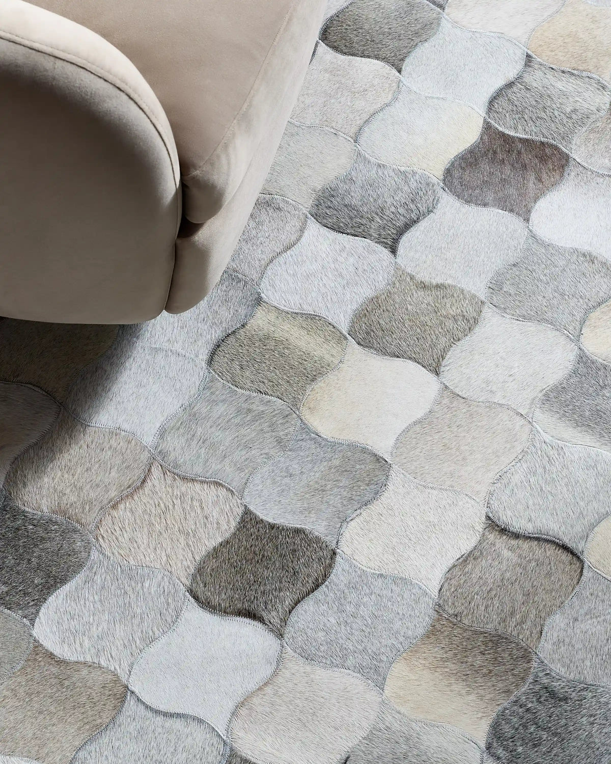 Trellis Hair on Hide Rug