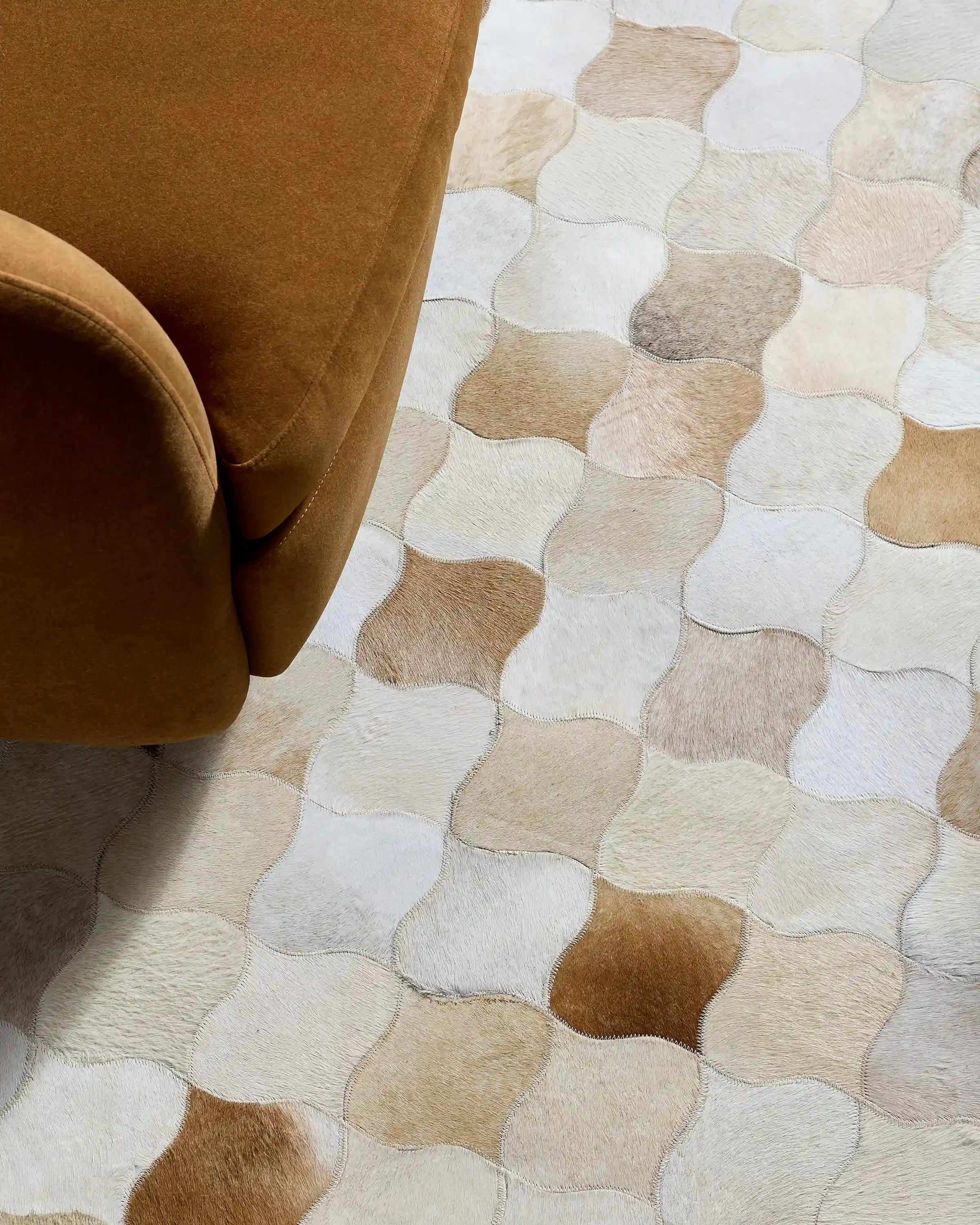Trellis Hair on Hide Rug