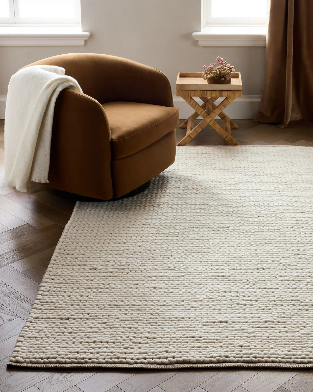 Chunky Hand Braided Wool Rug
