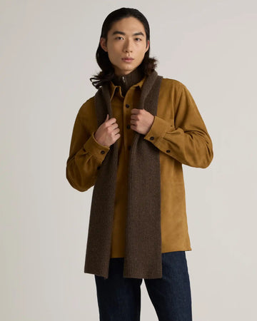 Mongolian Cashmere Ribbed Scarf