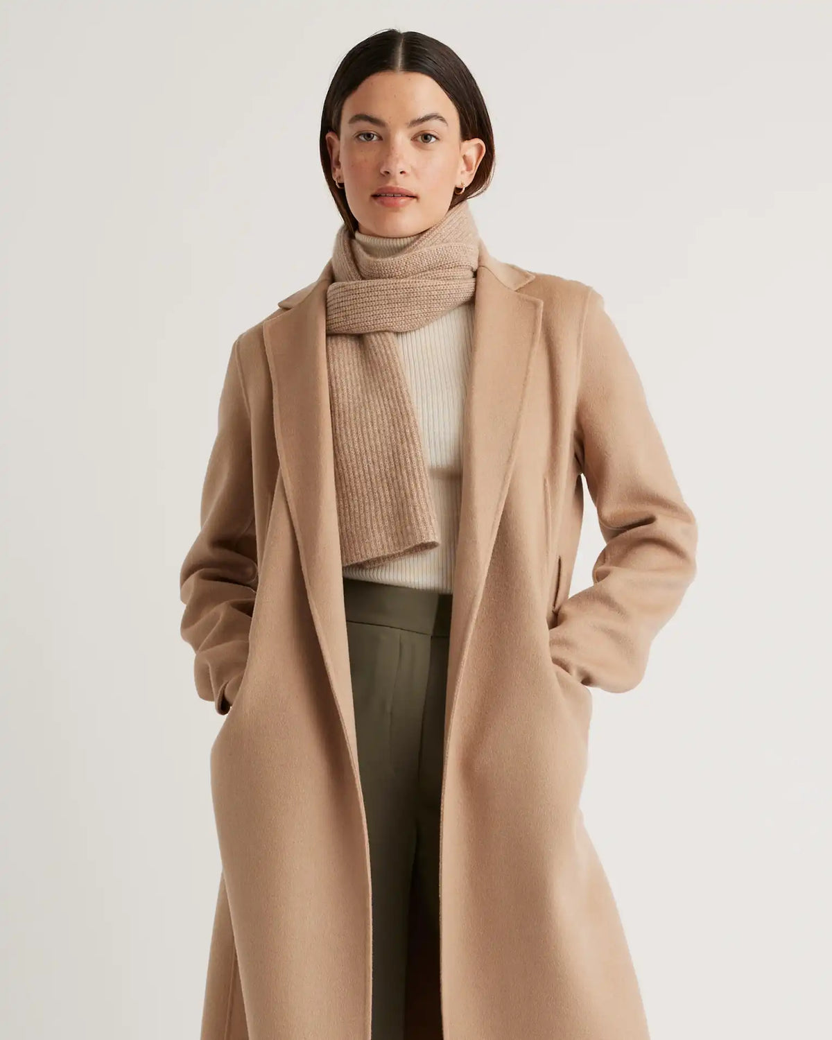 Mongolian Cashmere Ribbed Scarf