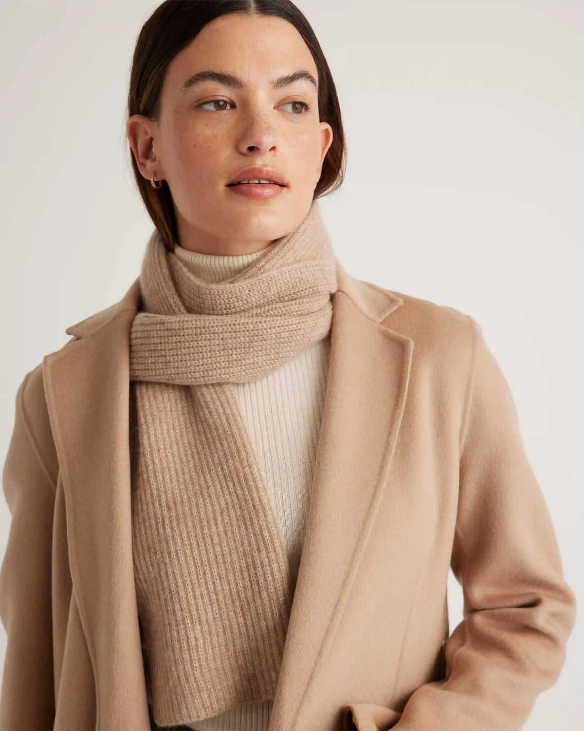 Mongolian Cashmere Ribbed Scarf