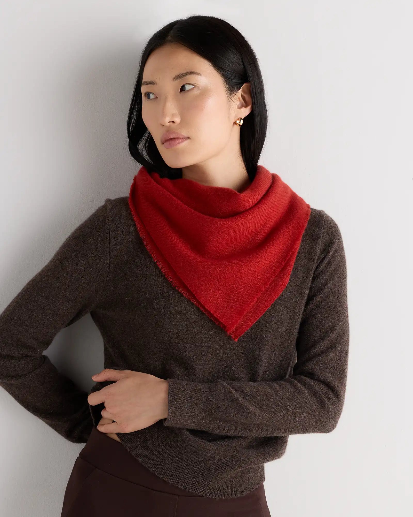 Mongolian Cashmere Square Scarf