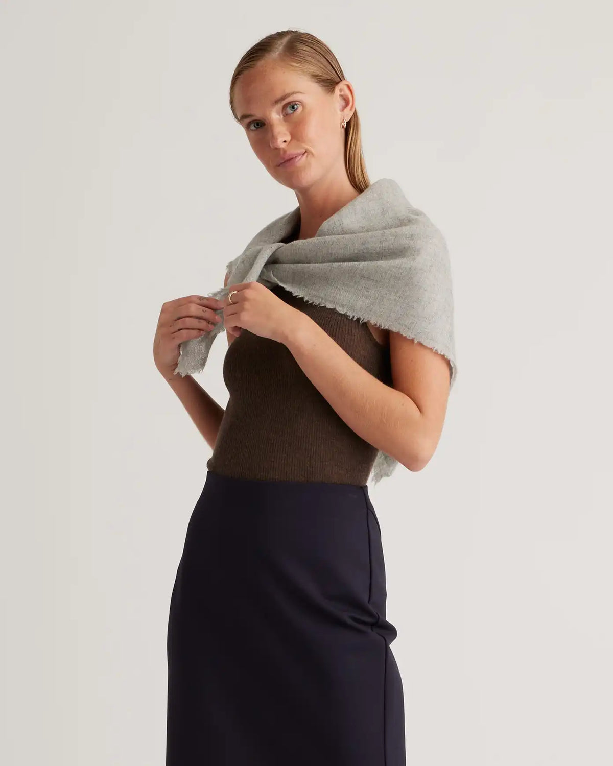 Mongolian Cashmere Square Scarf