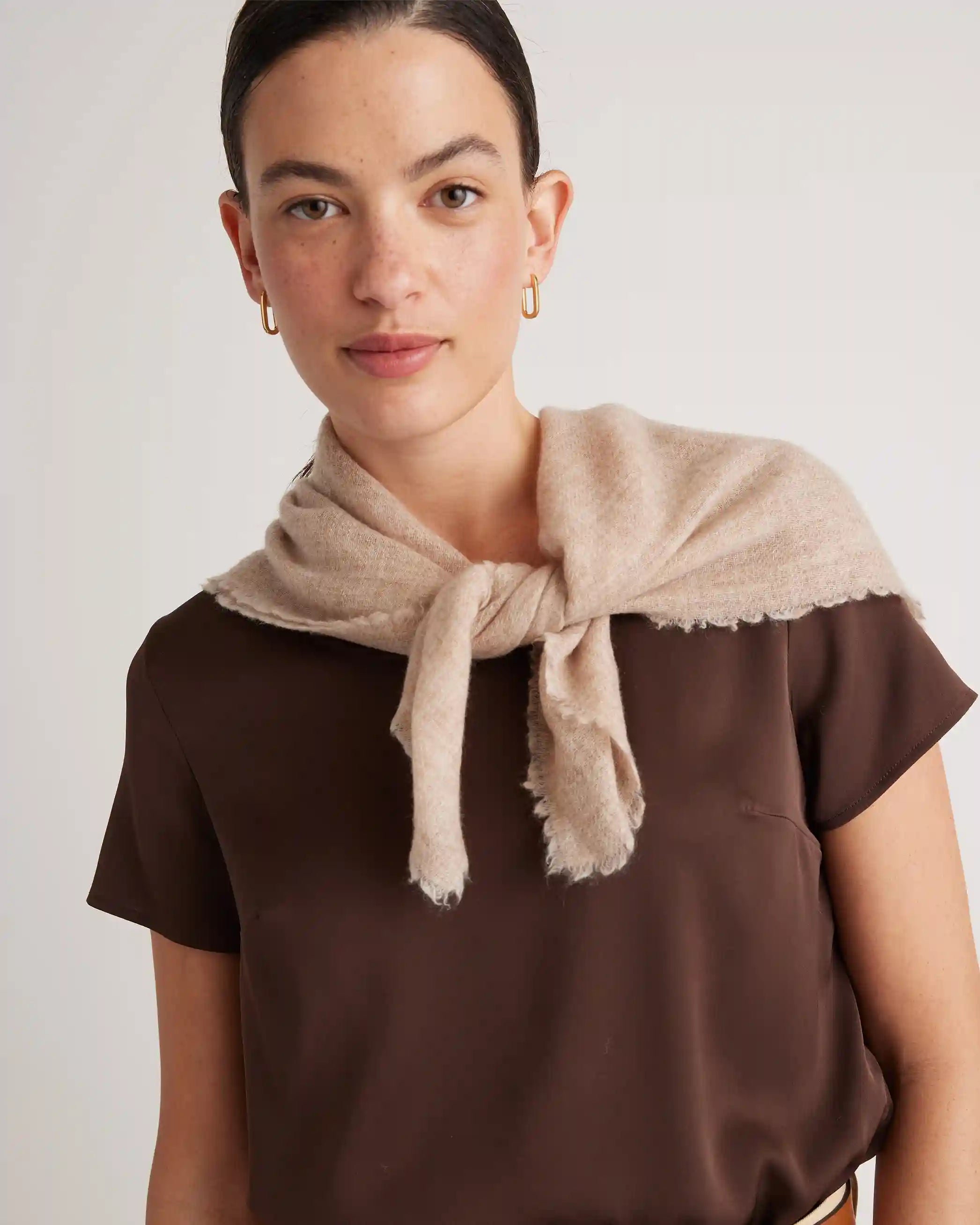 Mongolian Cashmere Square Scarf