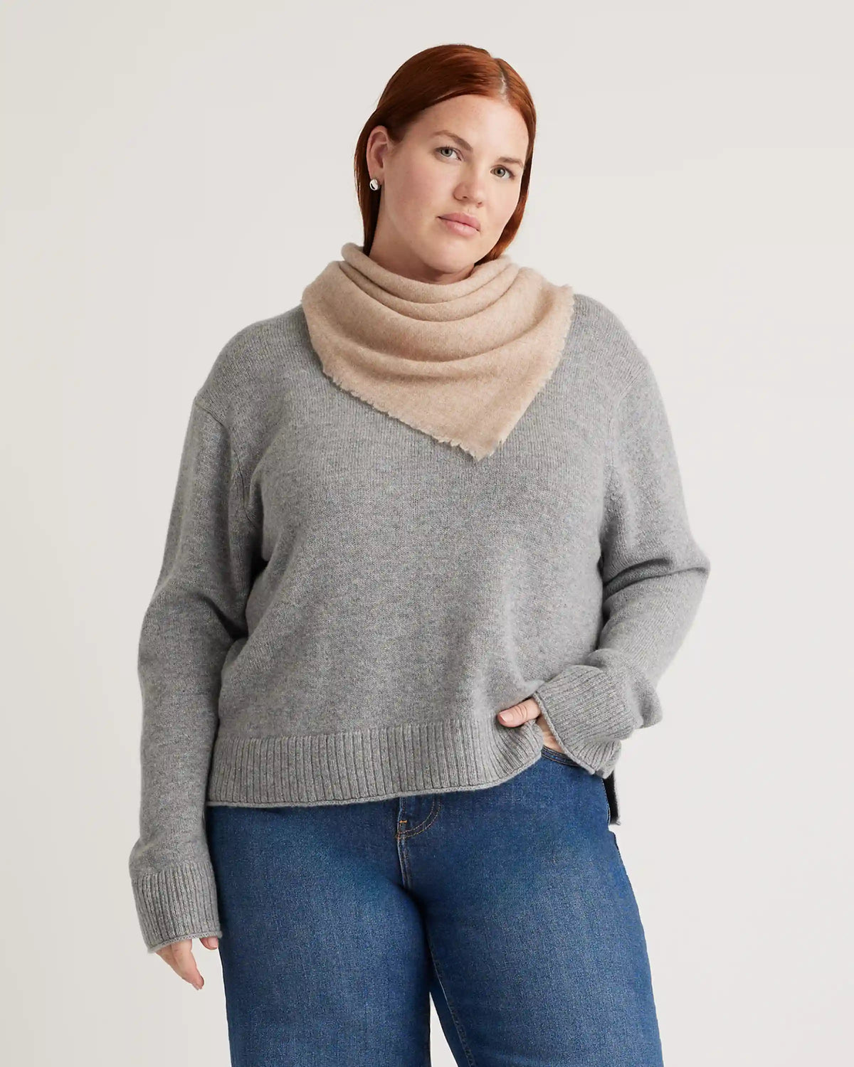 Mongolian Cashmere Square Scarf
