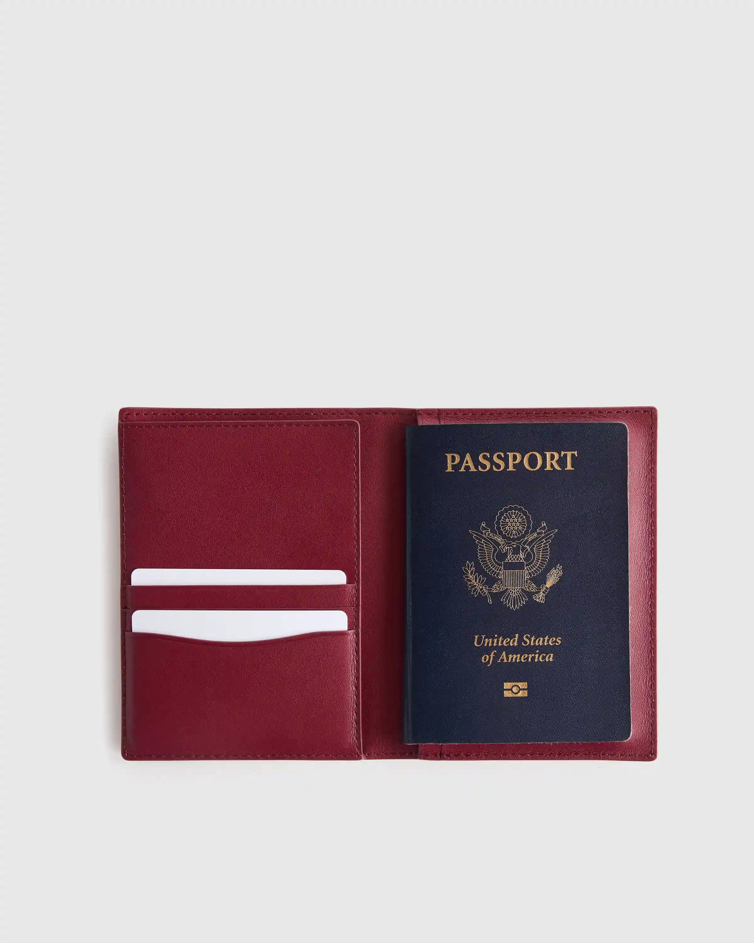 Nappa Leather RFID Blocking Passport Holder