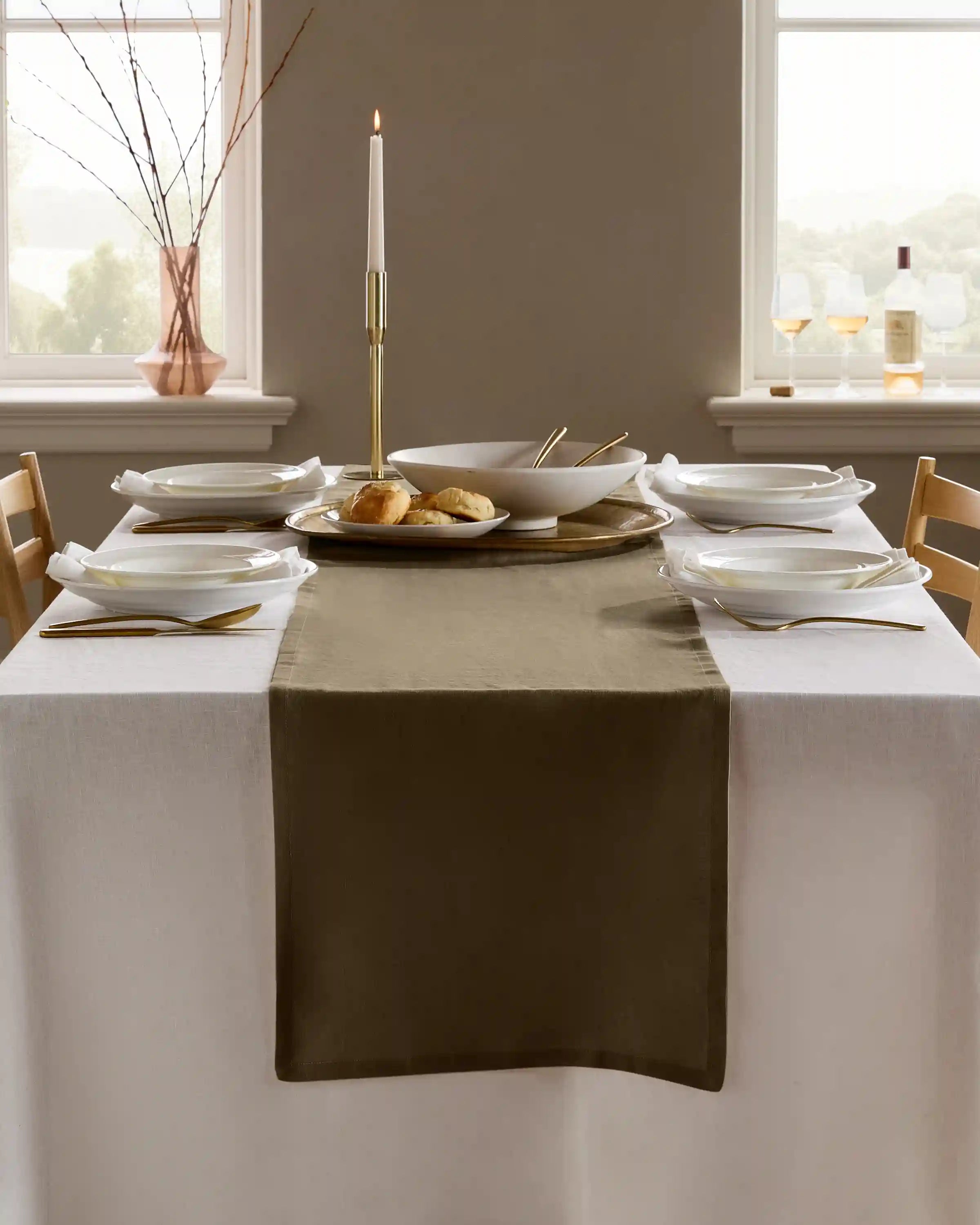 European Linen Table Runner