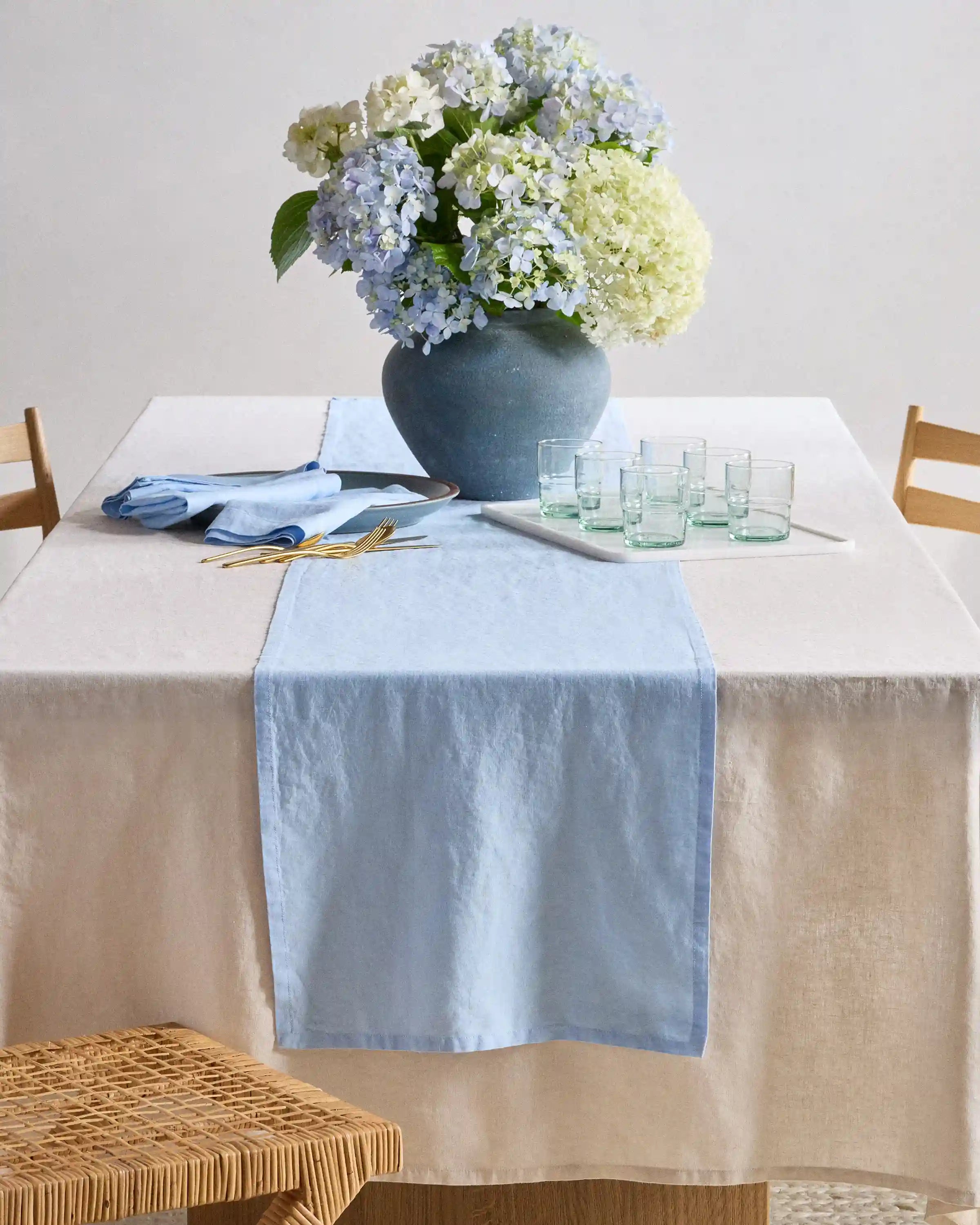 European Linen Table Runner