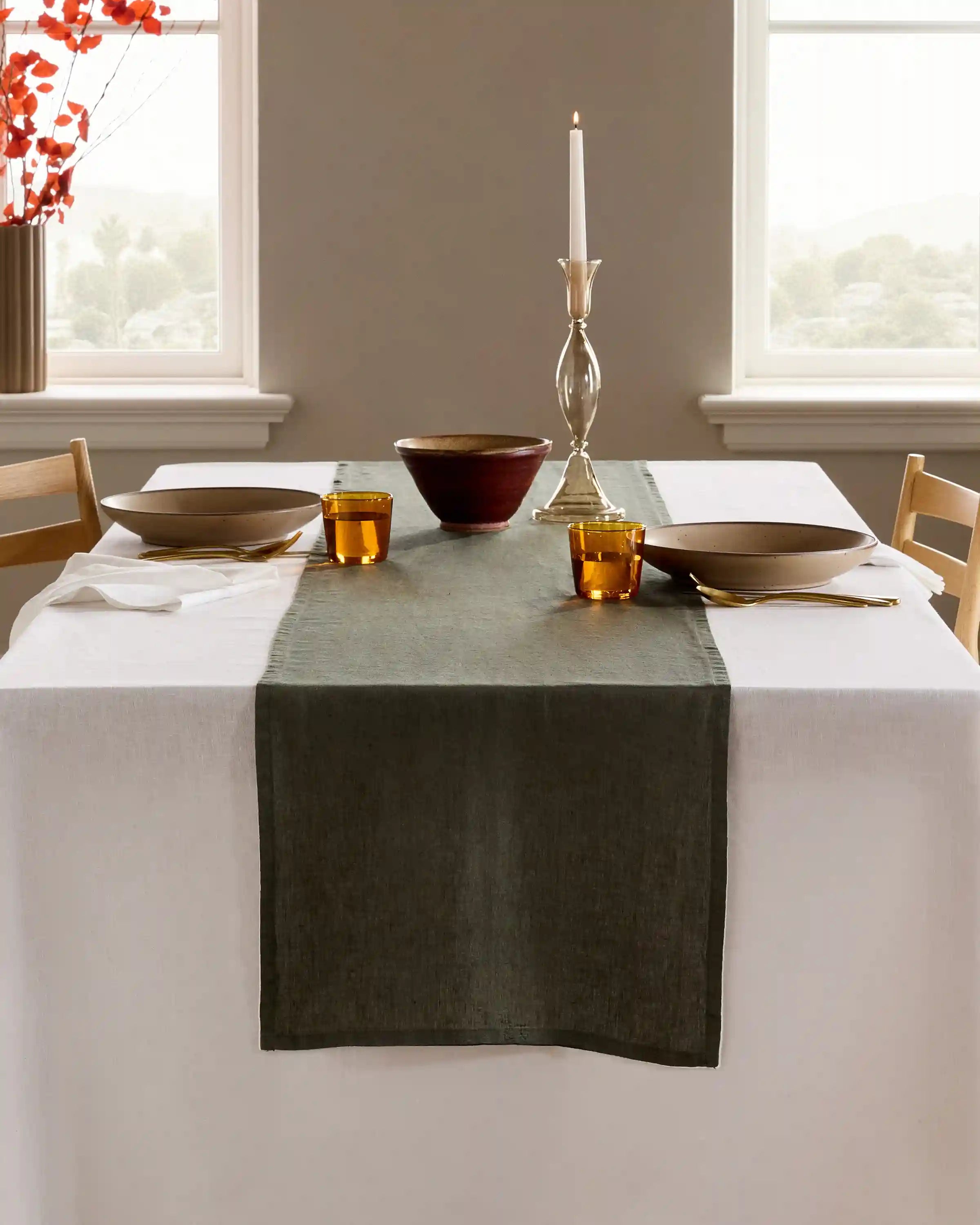 European Linen Table Runner