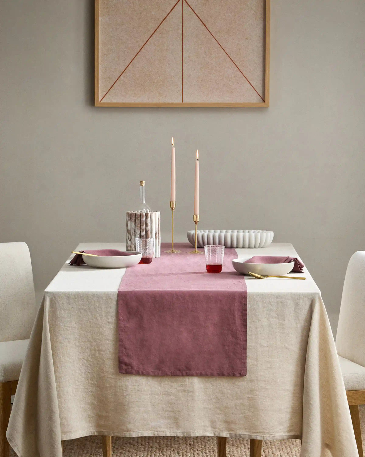European Linen Table Runner