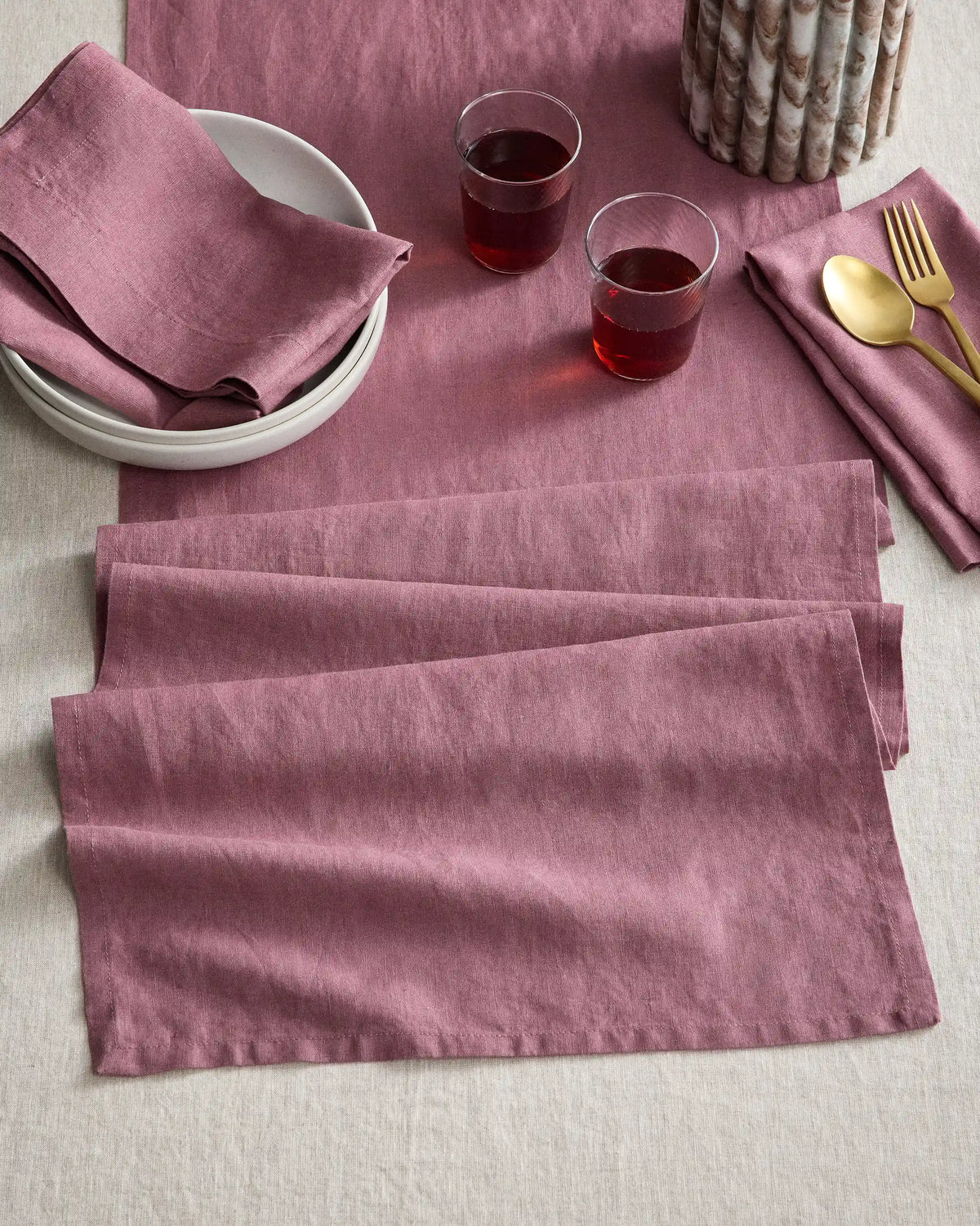 European Linen Table Runner