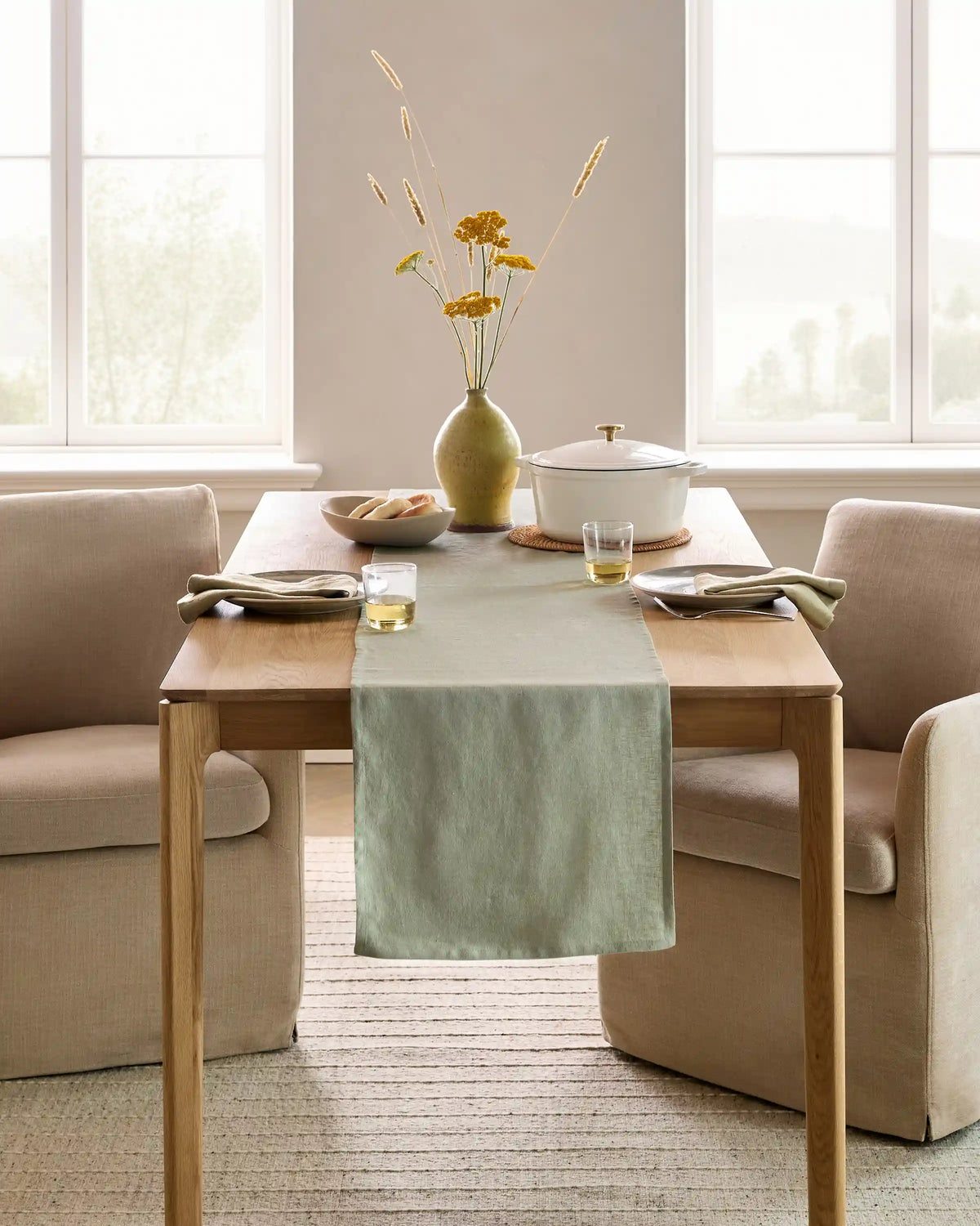 European Linen Table Runner