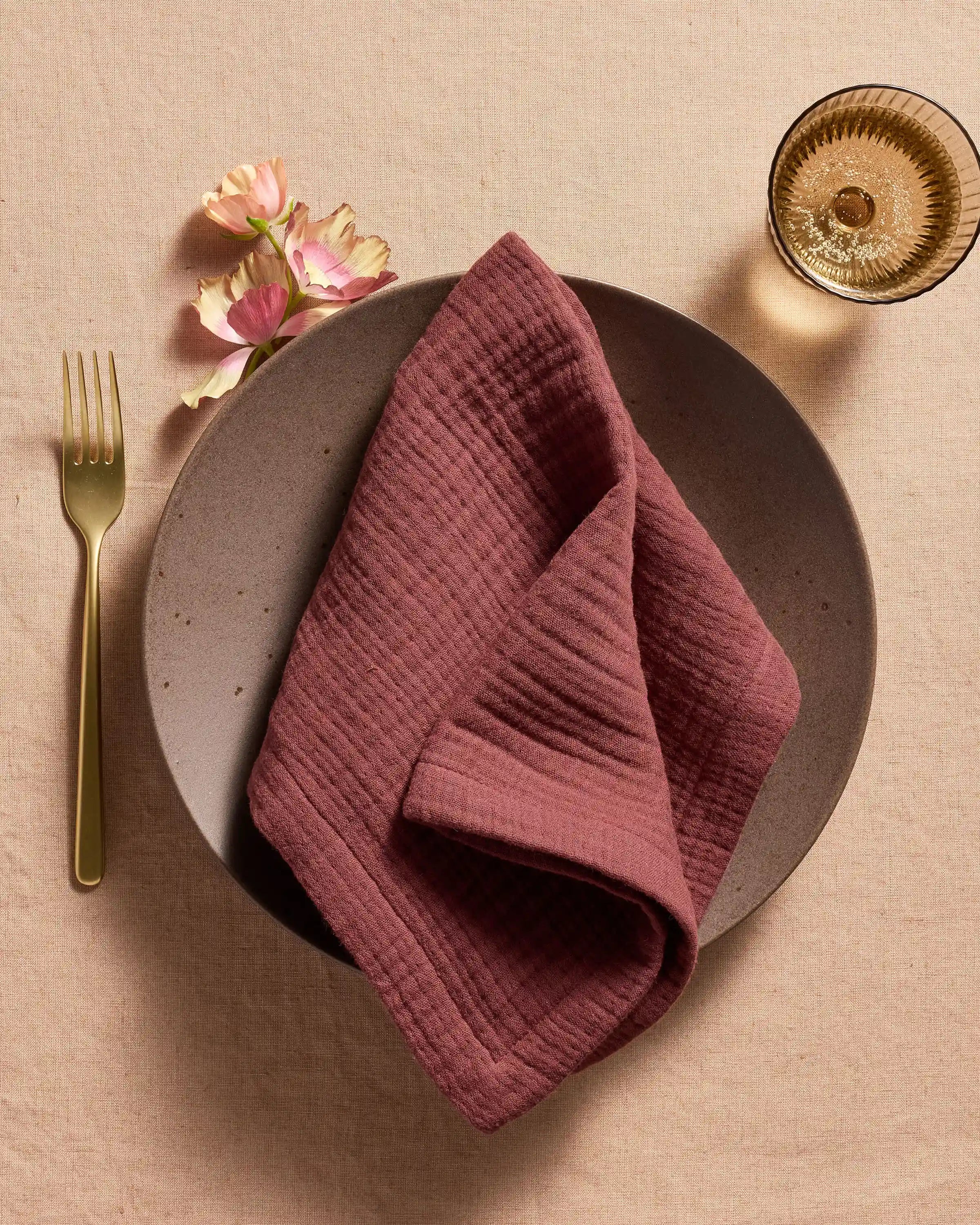 Organic Cotton Gauze Napkins, Set of 12