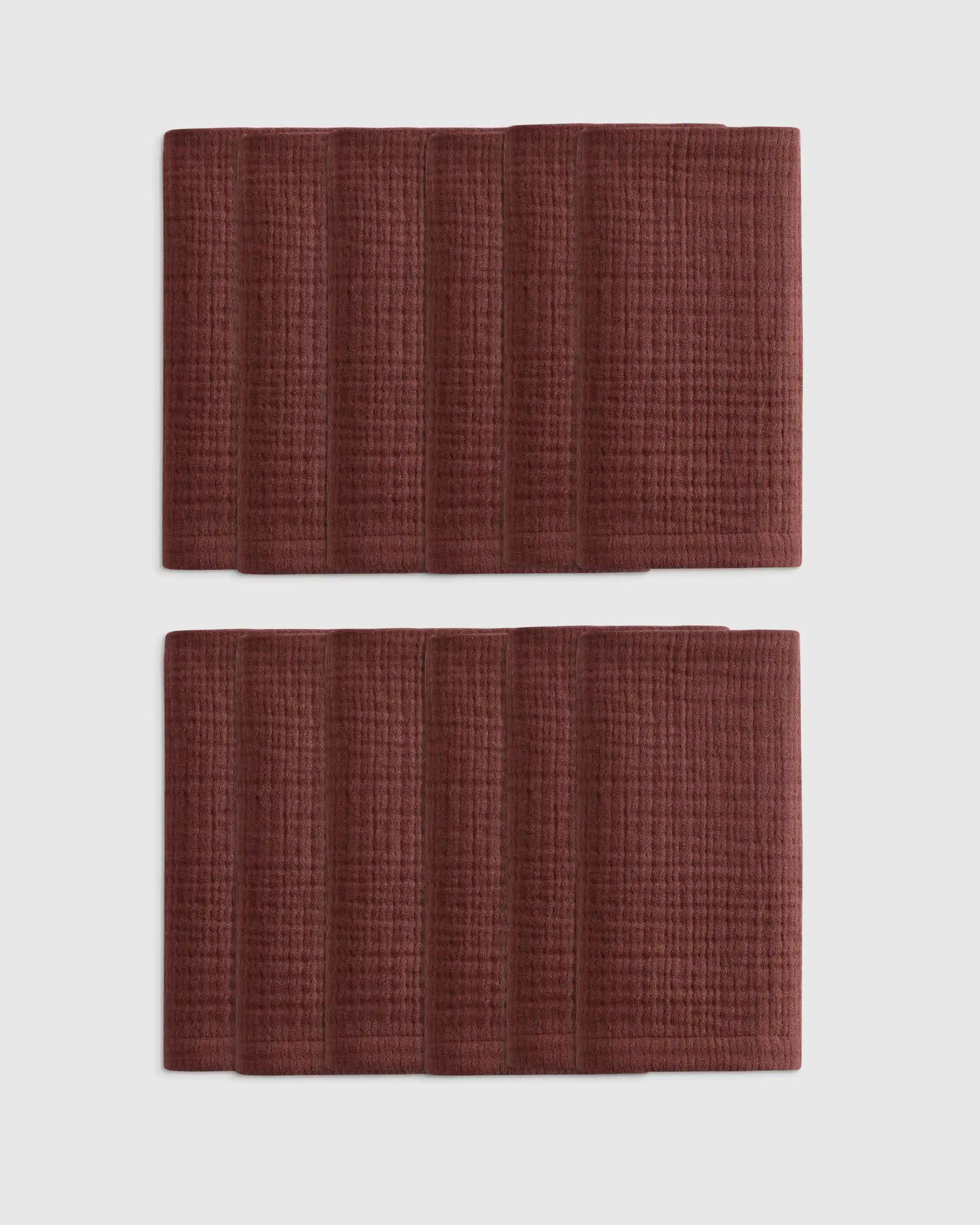Organic Cotton Gauze Napkins, Set of 12