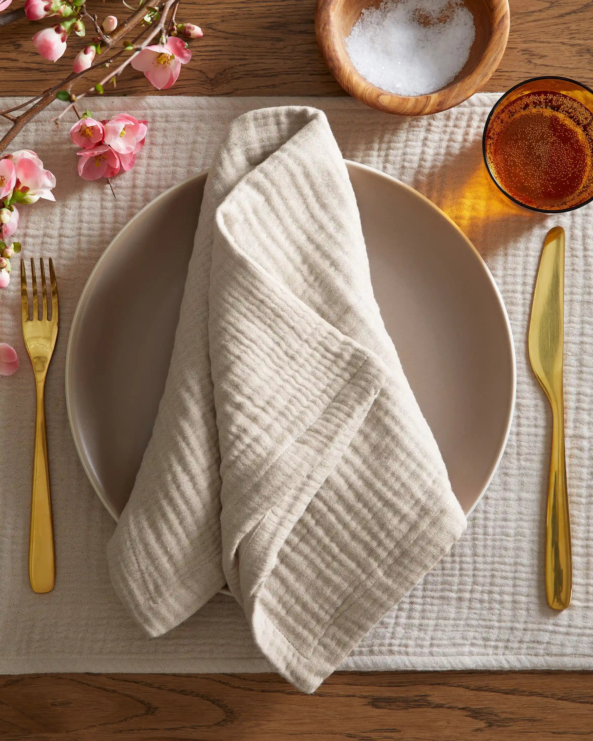 Organic Cotton Gauze Napkins, Set of 12