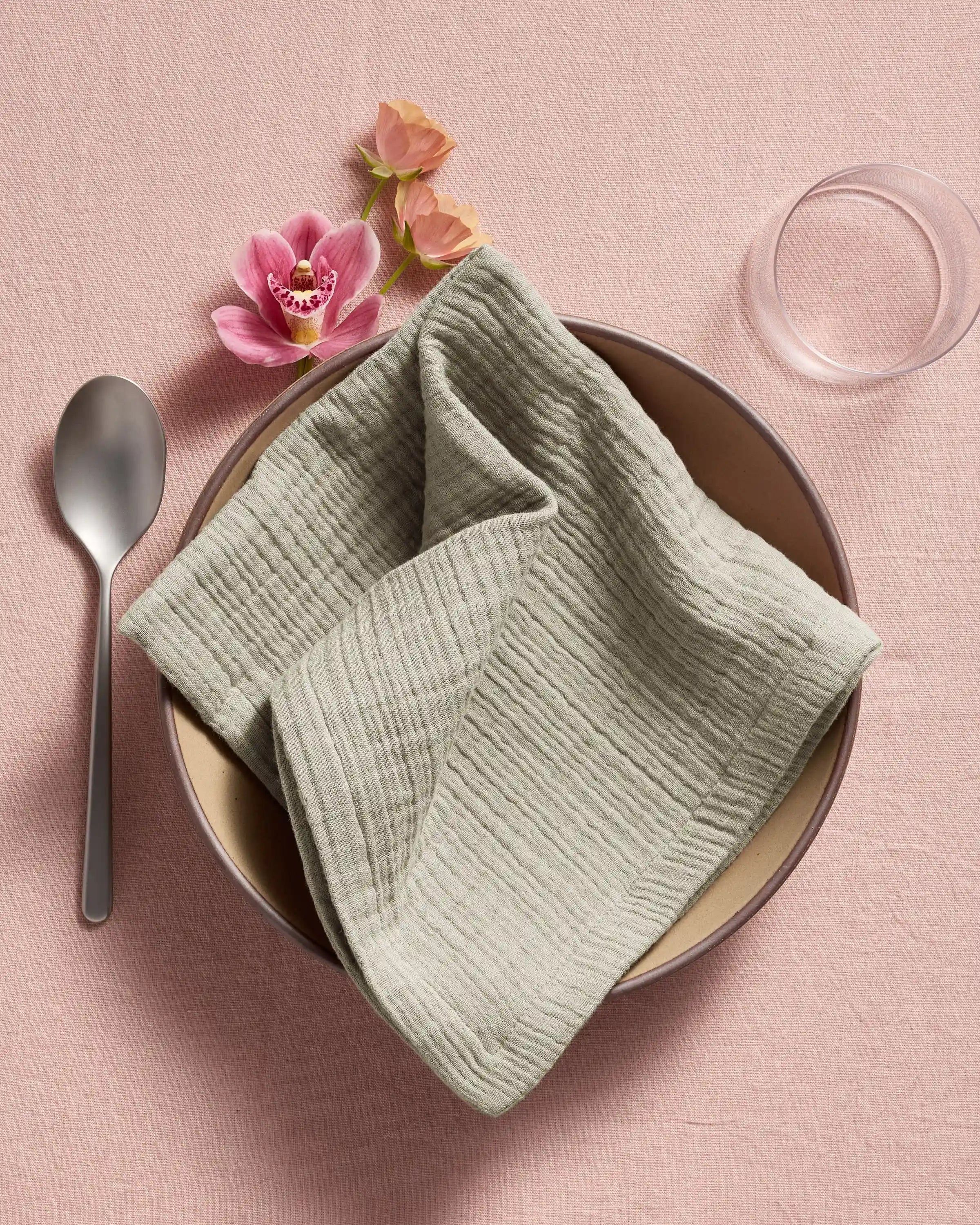 Organic Cotton Gauze Napkins, Set of 12